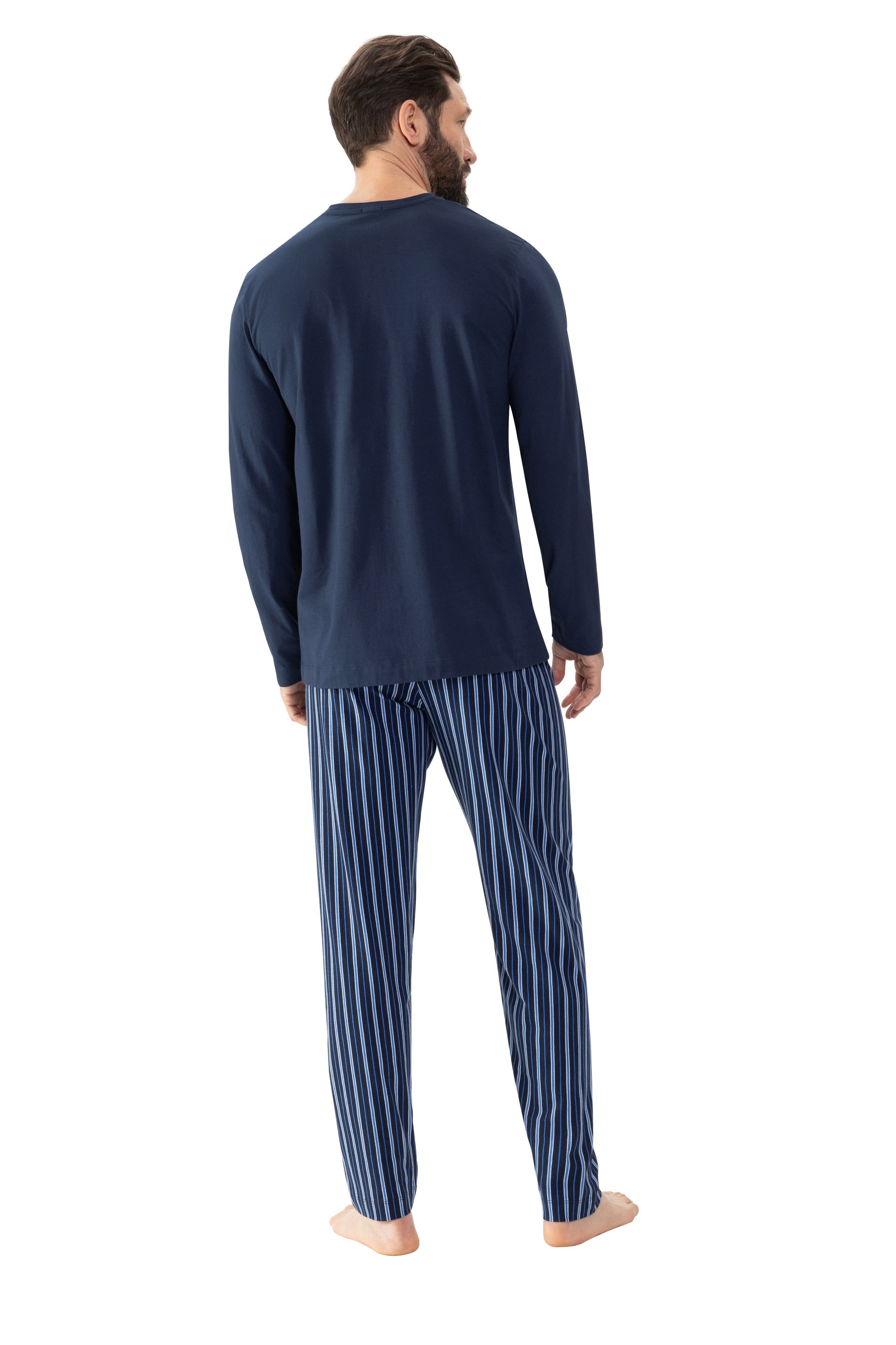 Mey Schlafanzug »STRAIGHT«, Langarm-Shirt mit Brusttasche