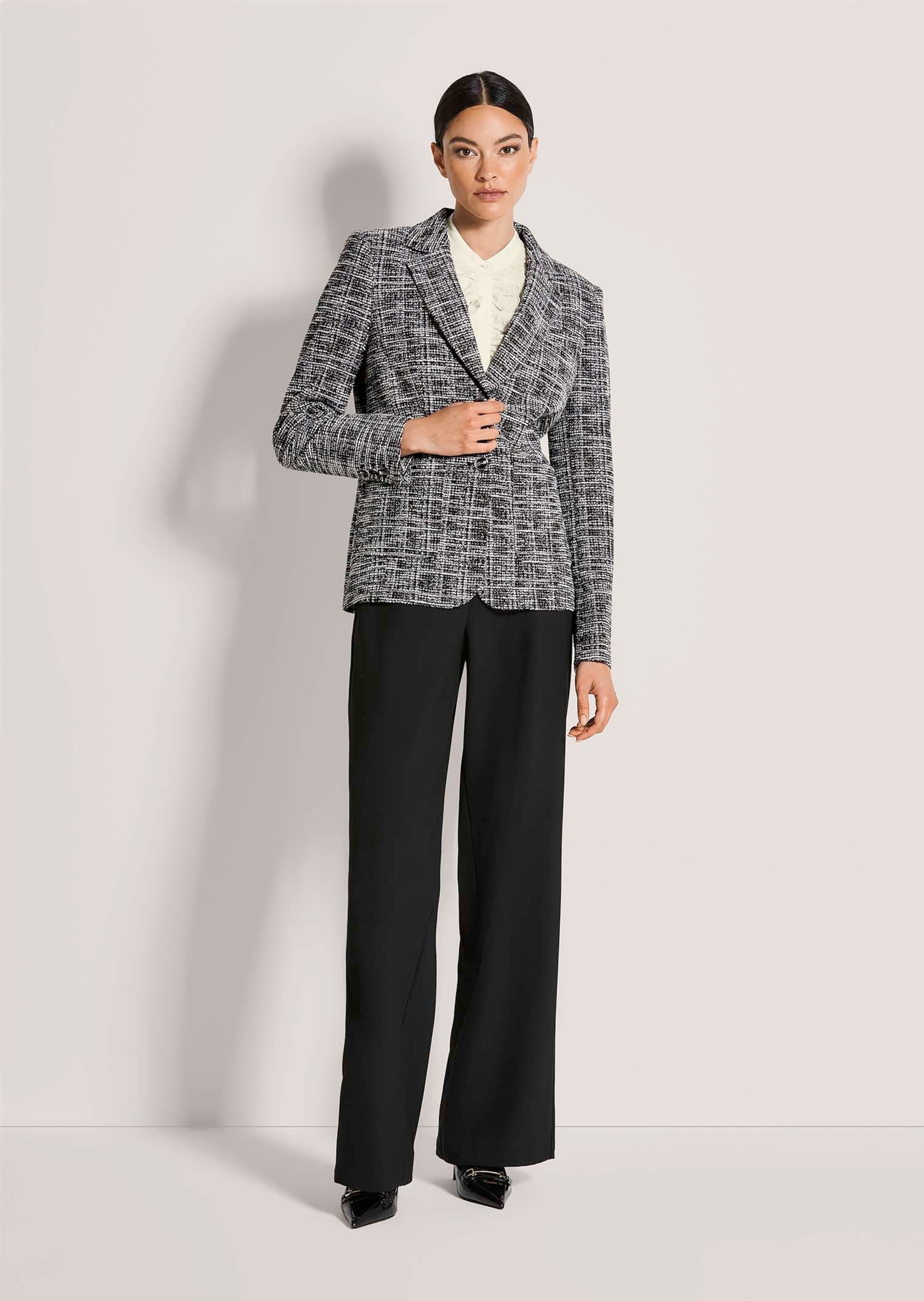 MADELEINE Jackenblazer »Tweedblazer Jerseyblazer mit Reverskragen« Tweed-Optik, Jerseyblazer