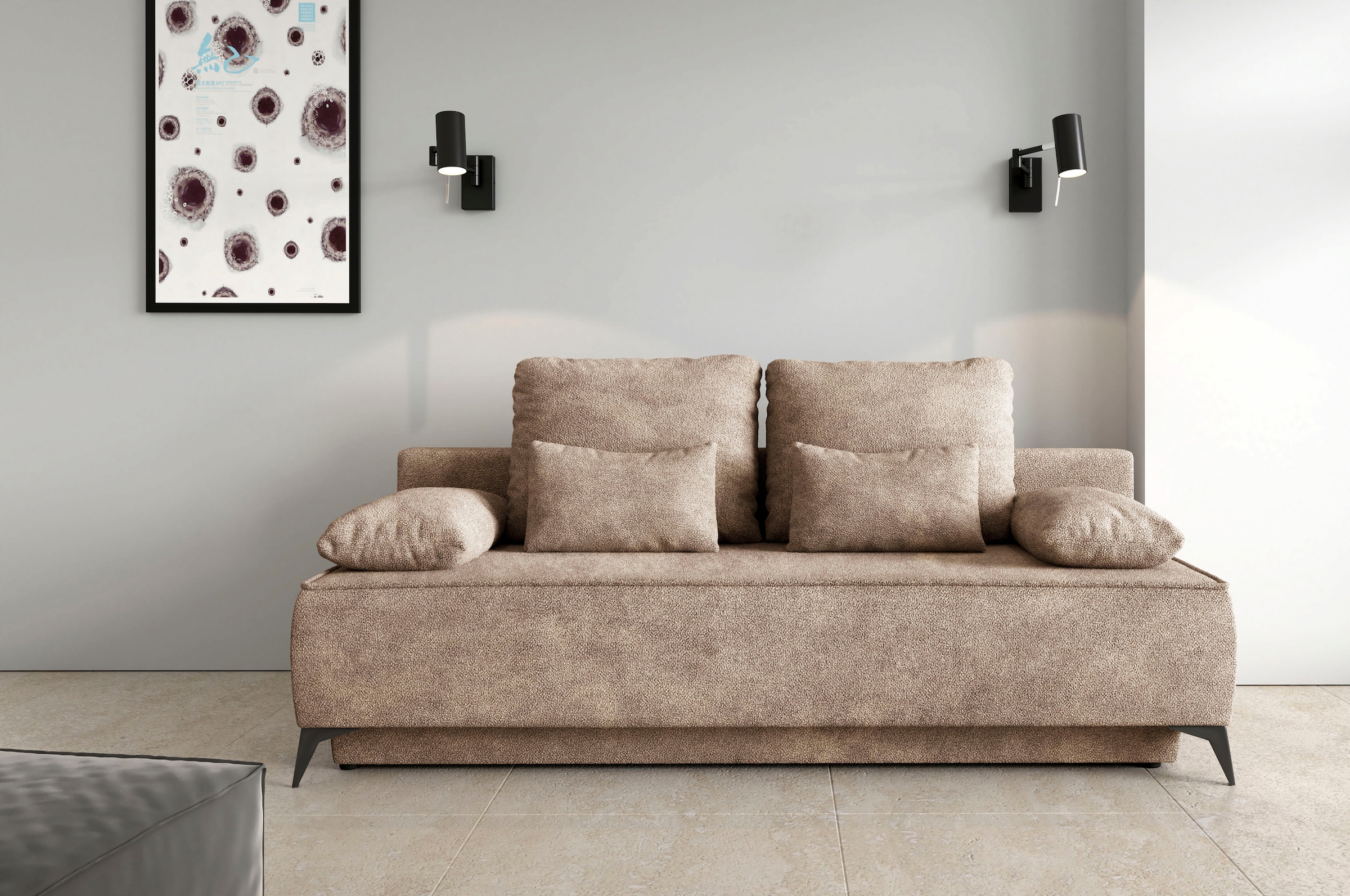 Schlafsofa »Indira«, 2-Sitzer Sofa & Schlafcouch