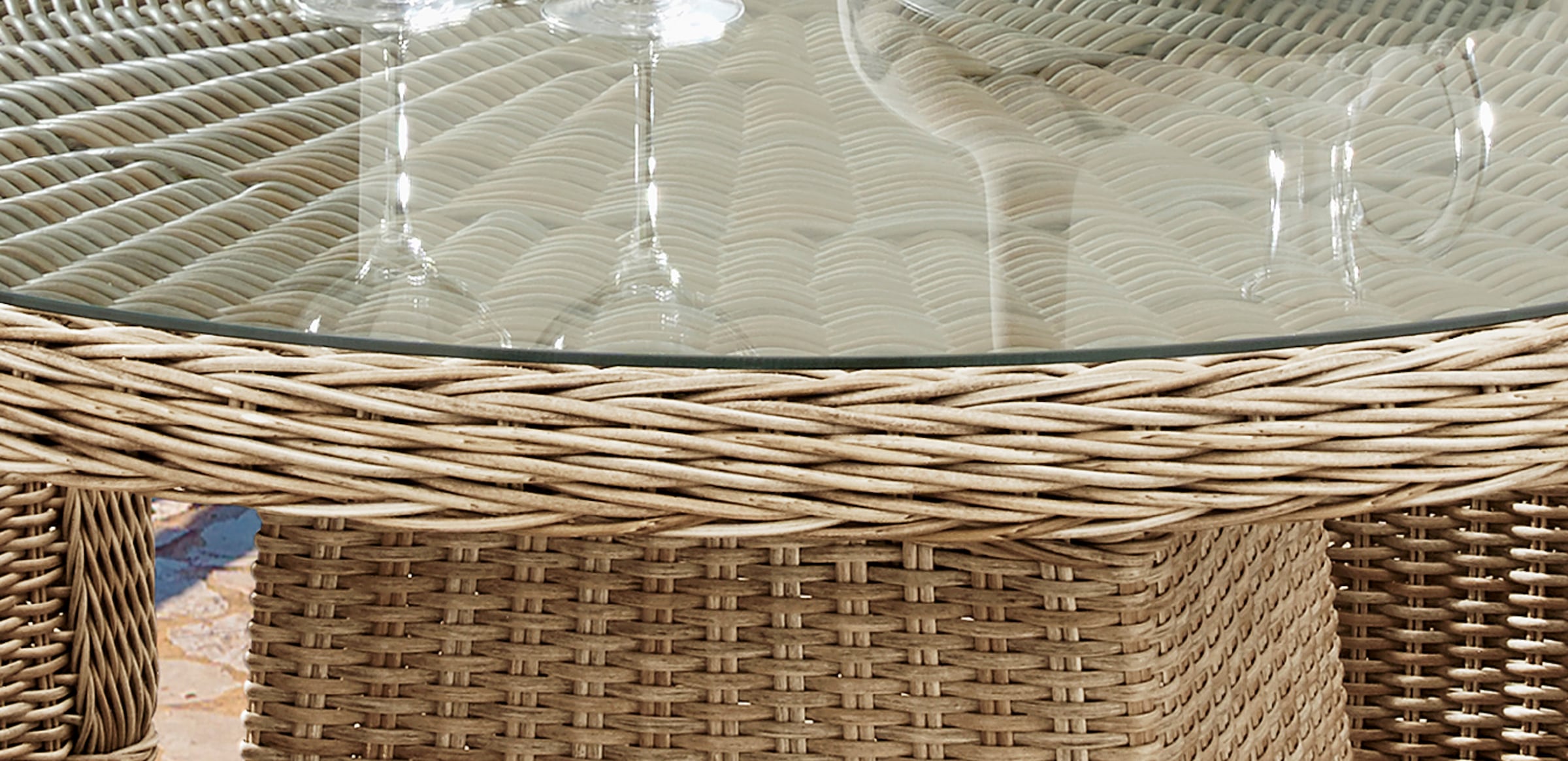 Destiny Garten-Essgruppe »MALAGA LUNA«, (13 tlg., 4x Sessel, 1x Tisch, inkl. Auflagen), Aluminium, Polyrattan
