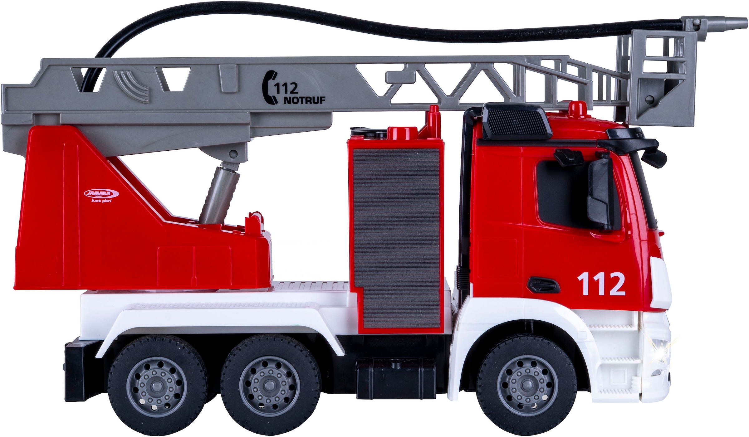 Jamara RC-LKW »Feuerwehr Drehleiter Mercedes -Benz Antos 2,4GHz« mit Spritzfunktion; LED-Licht; Maßstab 1:26