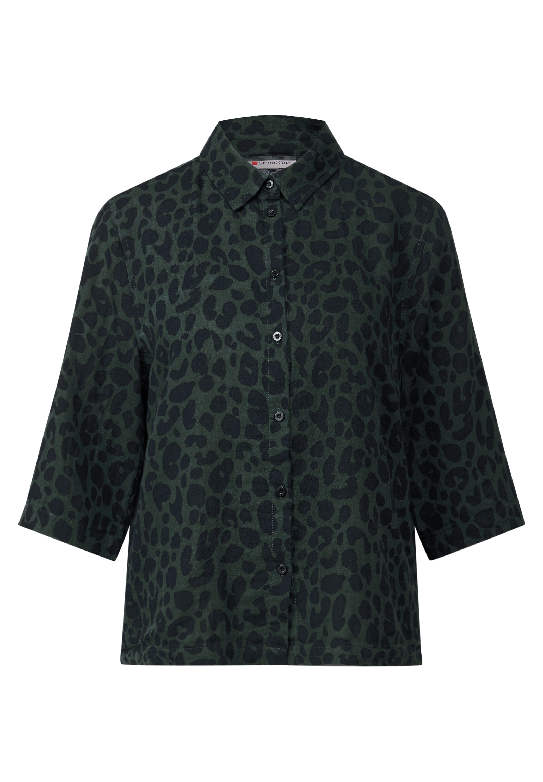 STREET ONE Hemdbluse, mit Animal-Print und im Musselin-Look