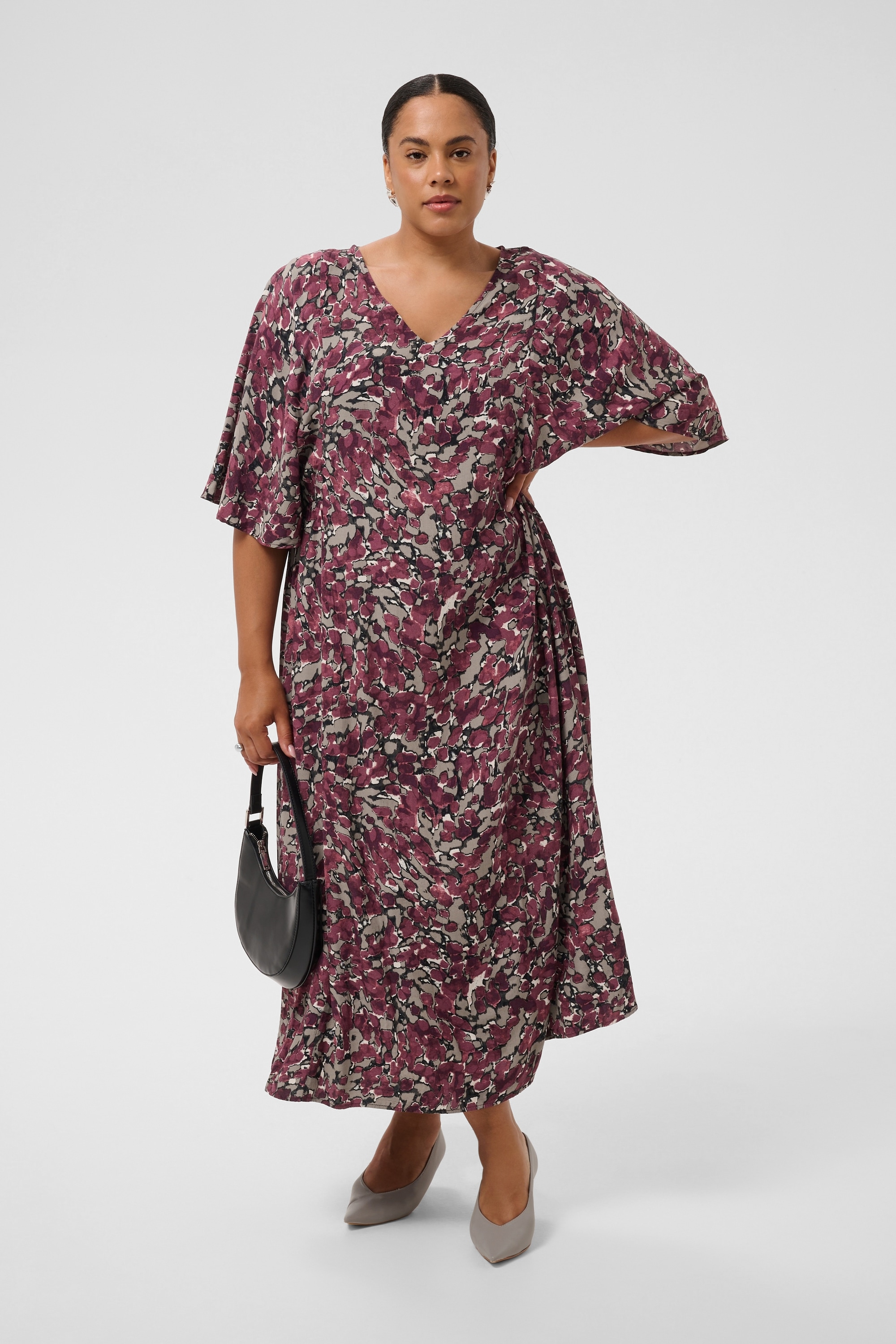 KAFFE Curve Midikleid »Damen Kleid KCmaggie«