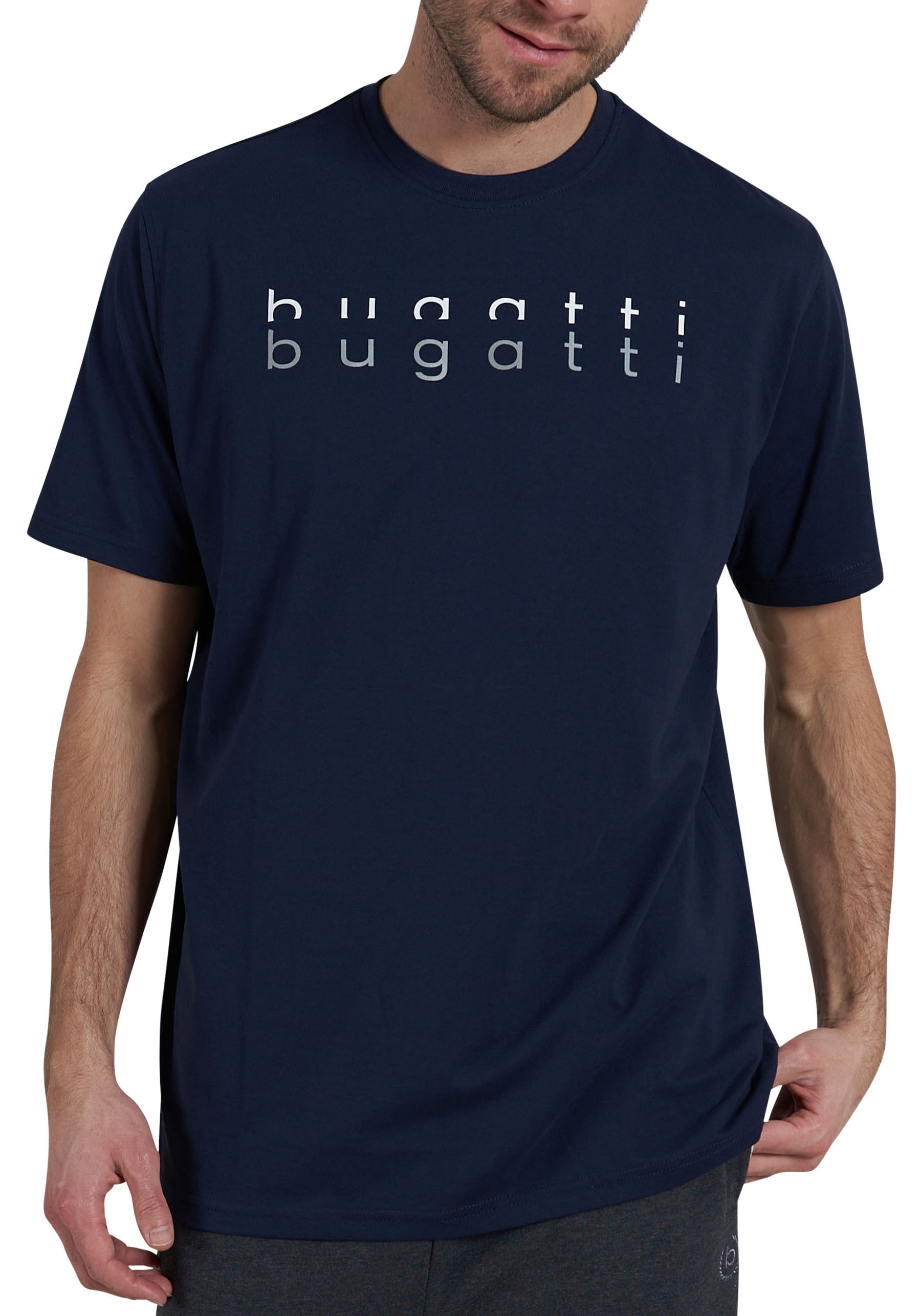 bugatti T-Shirt, mit angenehmen Tragekomfort