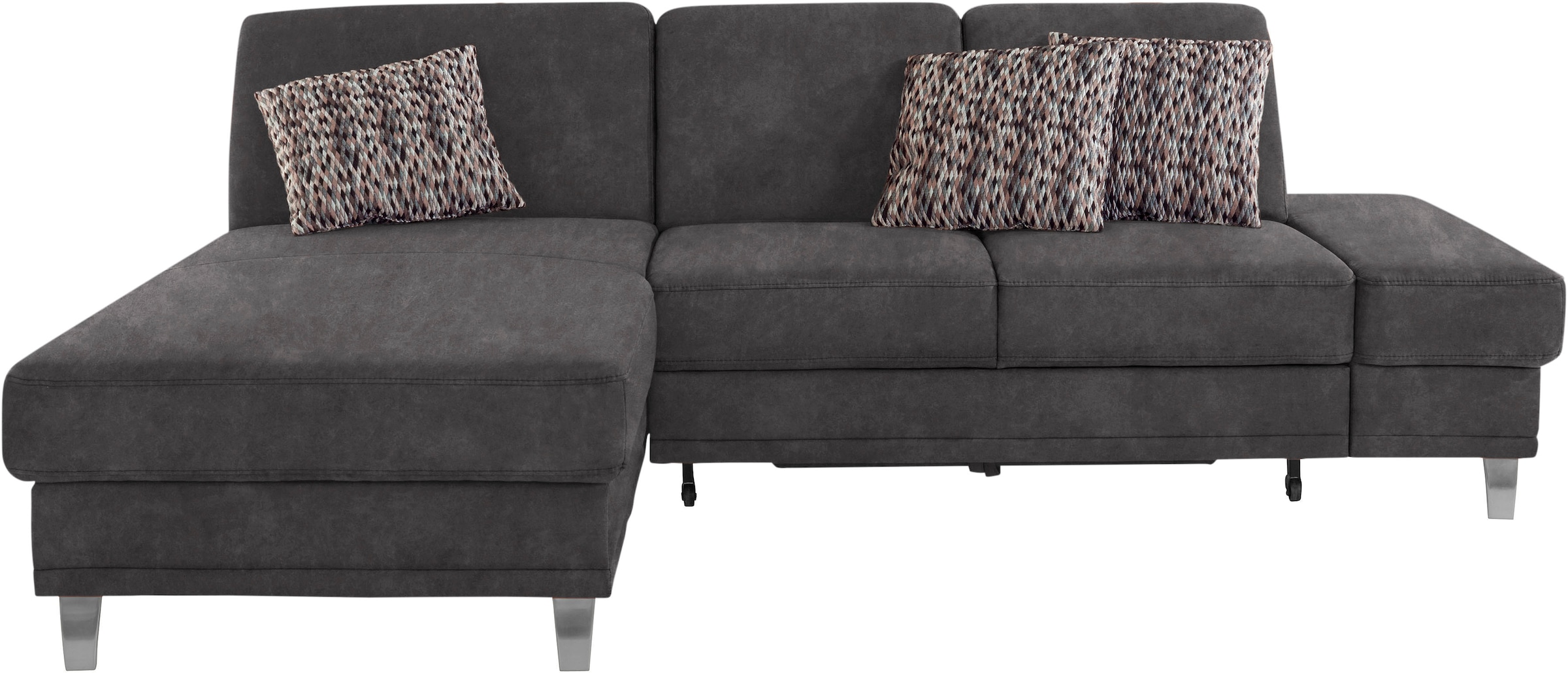 sit&more Ecksofa »Clio L-Form«, wahlweise mit Bettfunktion oder Vorziehsitz und Bettkasten, Federkern