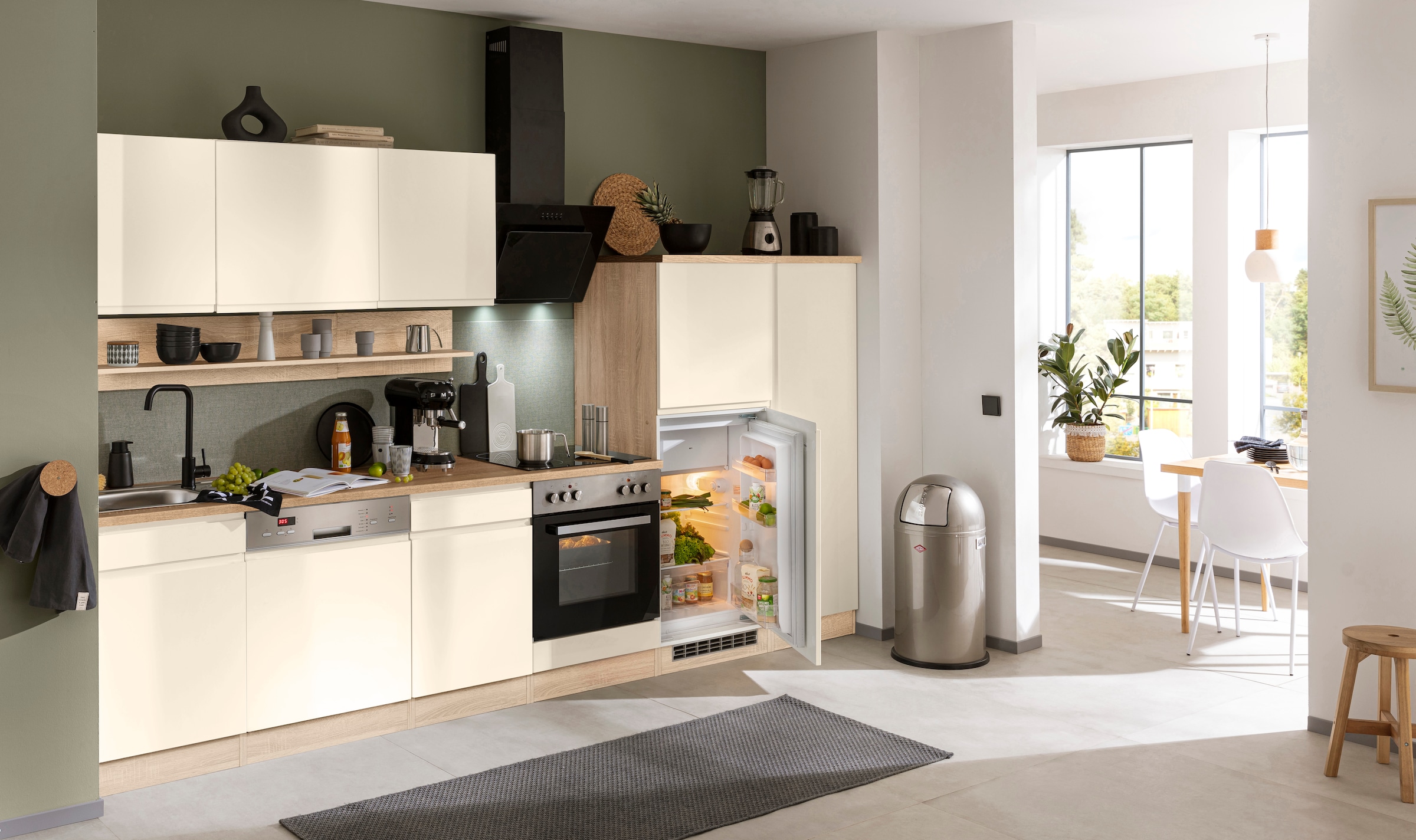 KOCHSTATION Küchenzeile »KS-Virginia« Breite 330 cm, wahlweise mit E-Geräten