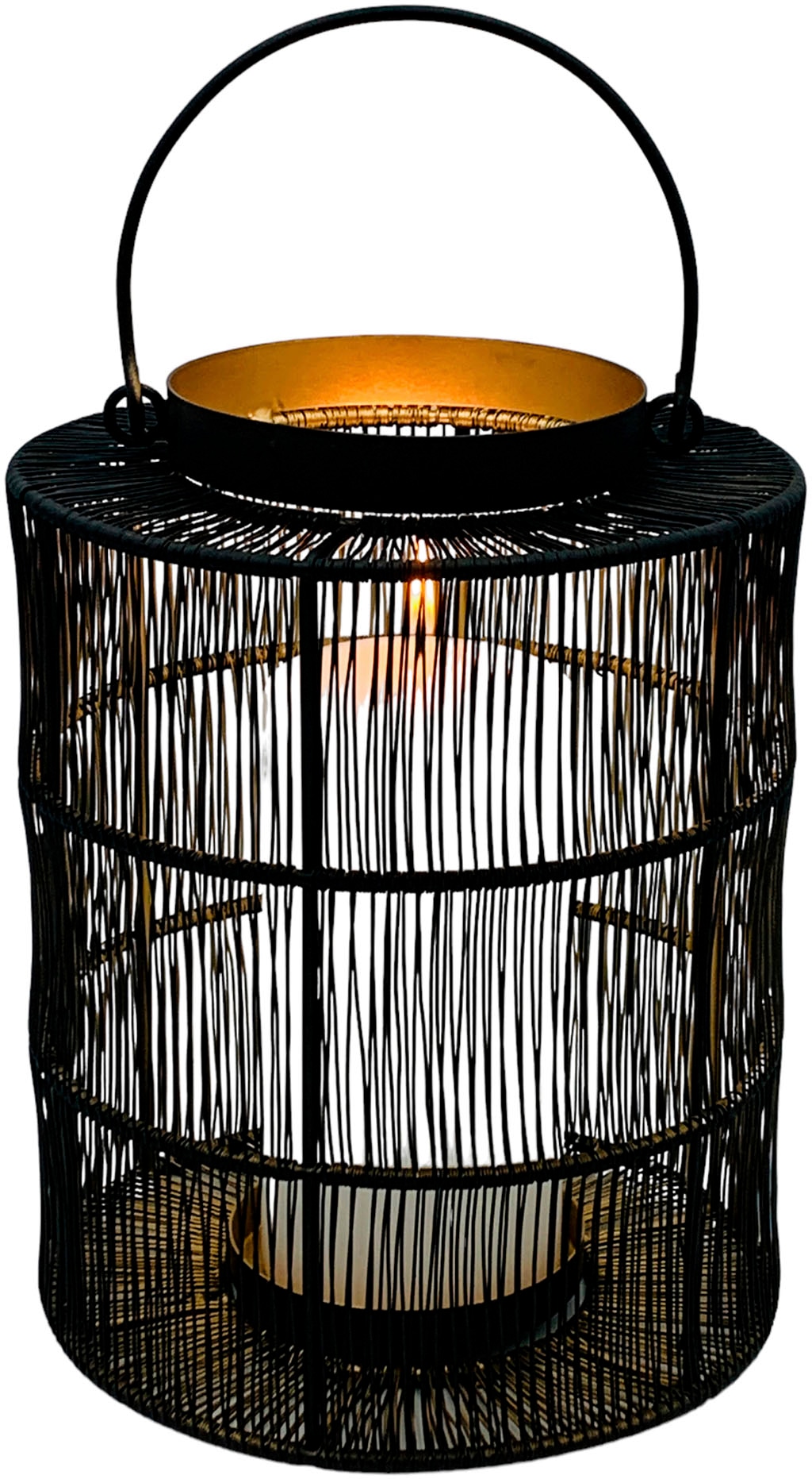 Leonique Kerzenlaterne »Kerzenhalter Cinny«, (1 St.), Hängewindlicht aus  Metall, mit Henkel bequem bestellen