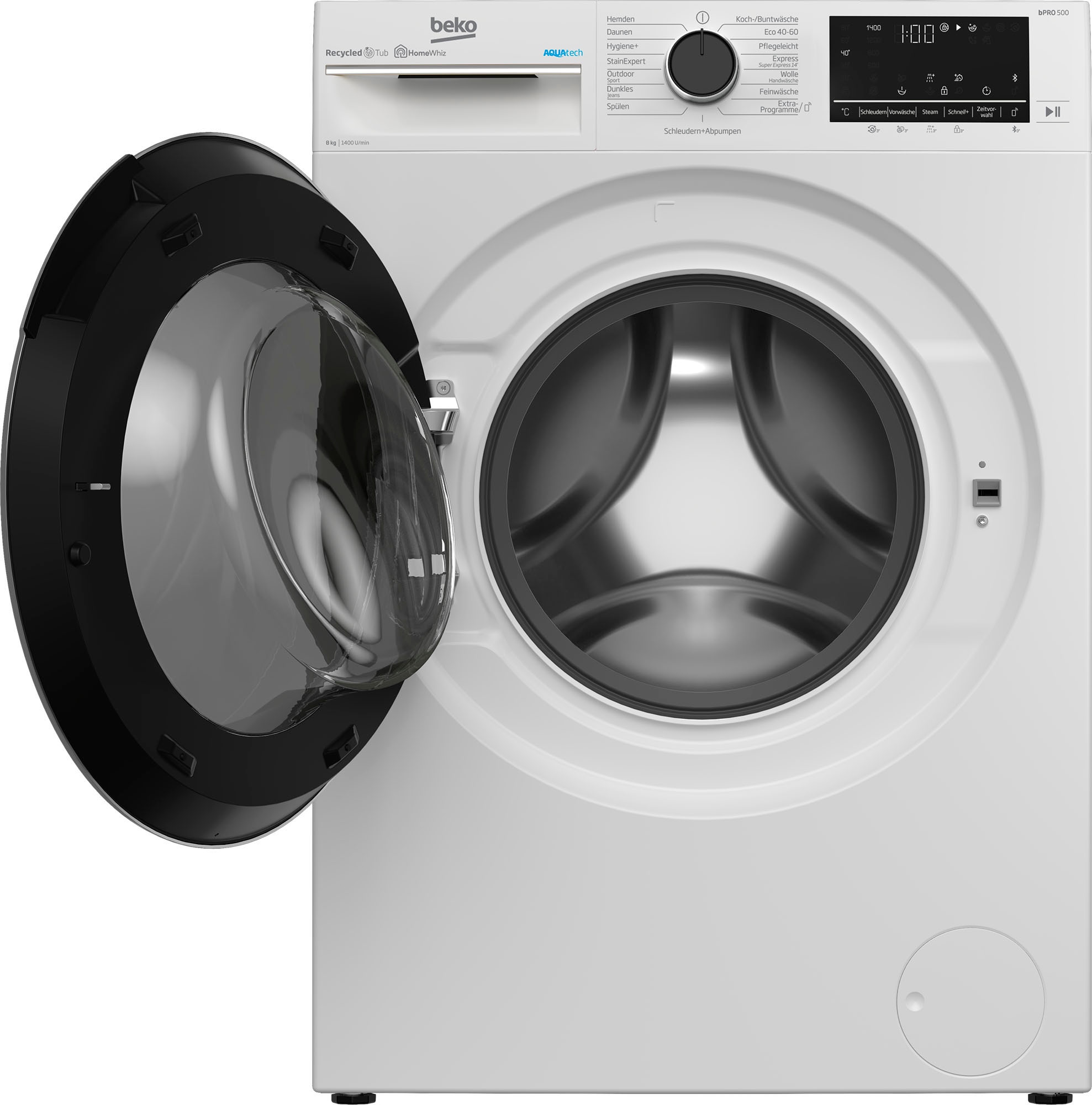 BEKO Waschmaschine »B5WFU58418W«, B5WFU58418W, 8 kg, 1400 U/min mit 3  Jahren XXL Garantie