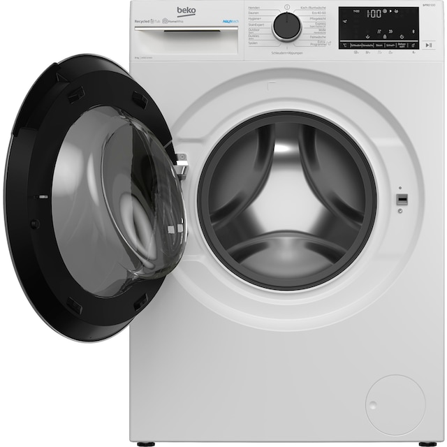 BEKO Waschmaschine »B5WFU58418W«, B5WFU58418W, 8 kg, 1400 U/min mit 3  Jahren XXL Garantie