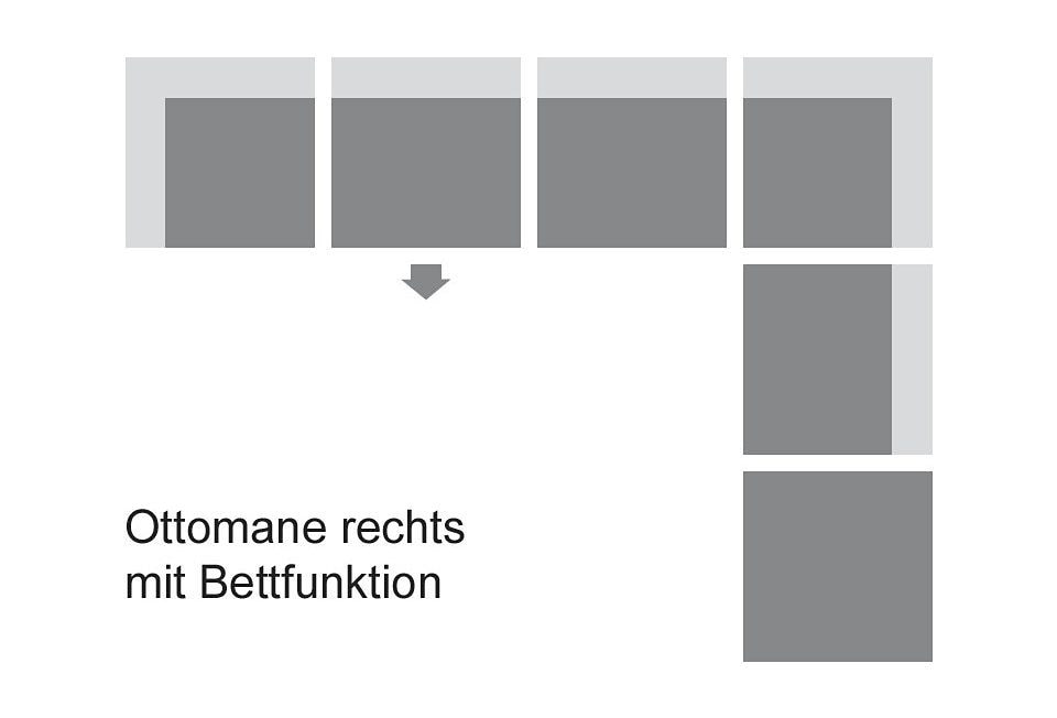 sit&more Ecksofa »Mailand L-Form«, wahlweise mit Bettfunktion