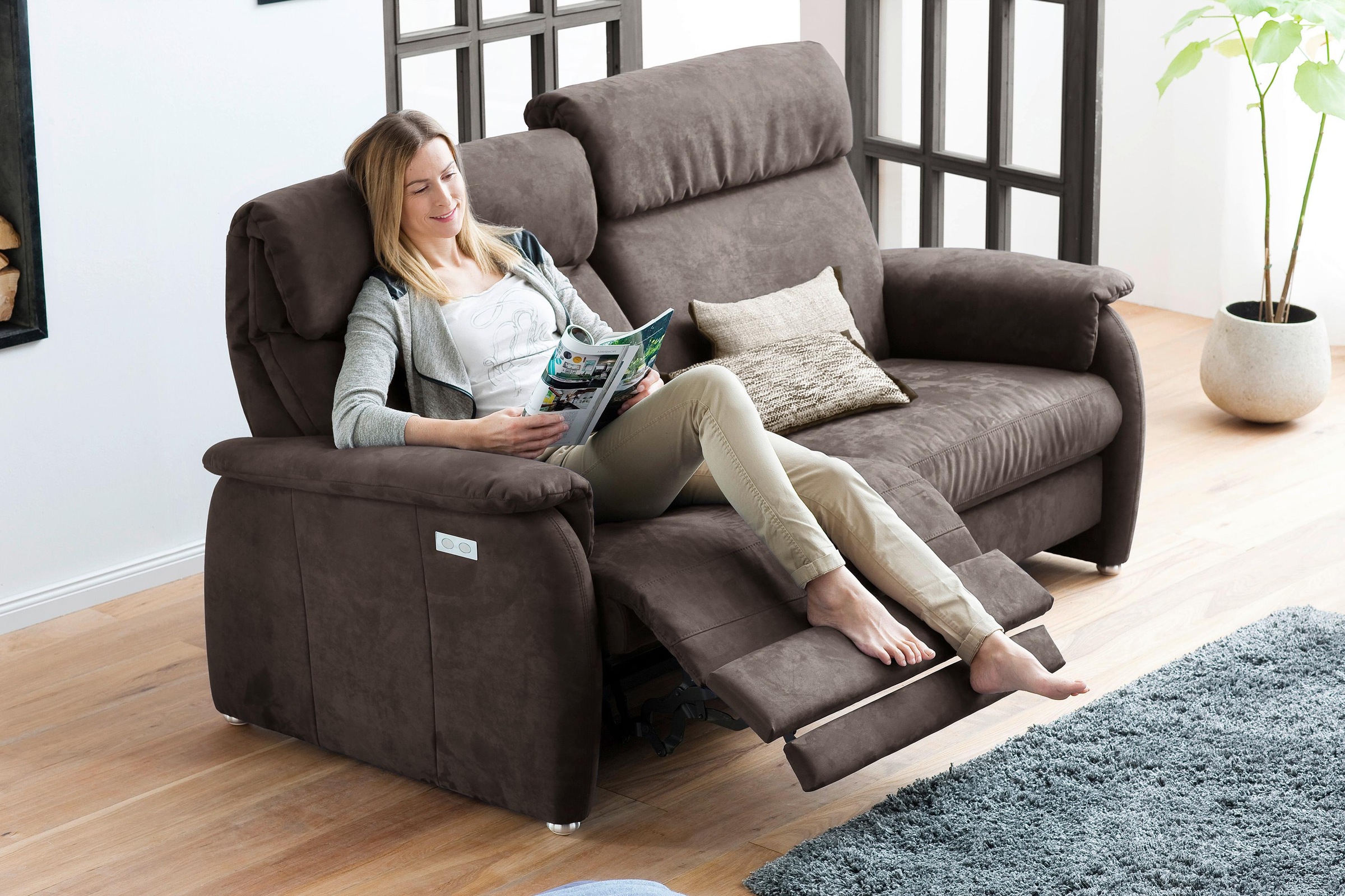Home affaire 2-Sitzer »Turin«, mit motorischer Relaxfunktion, auch in Leder