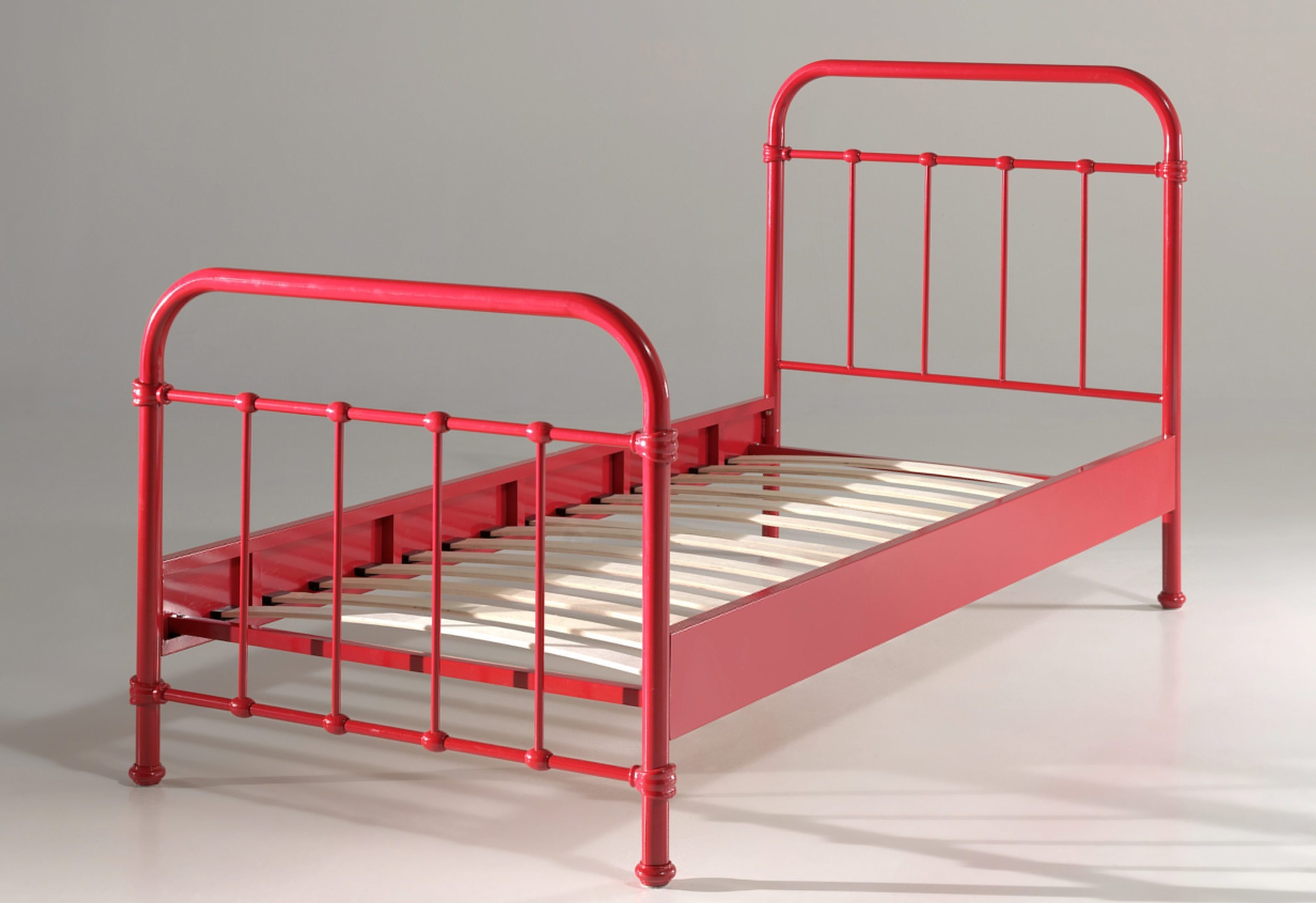 Vipack Kinderbett, (Made in Europe), Metallbett, Jugendbett, Einzelbett mit Lattenrost