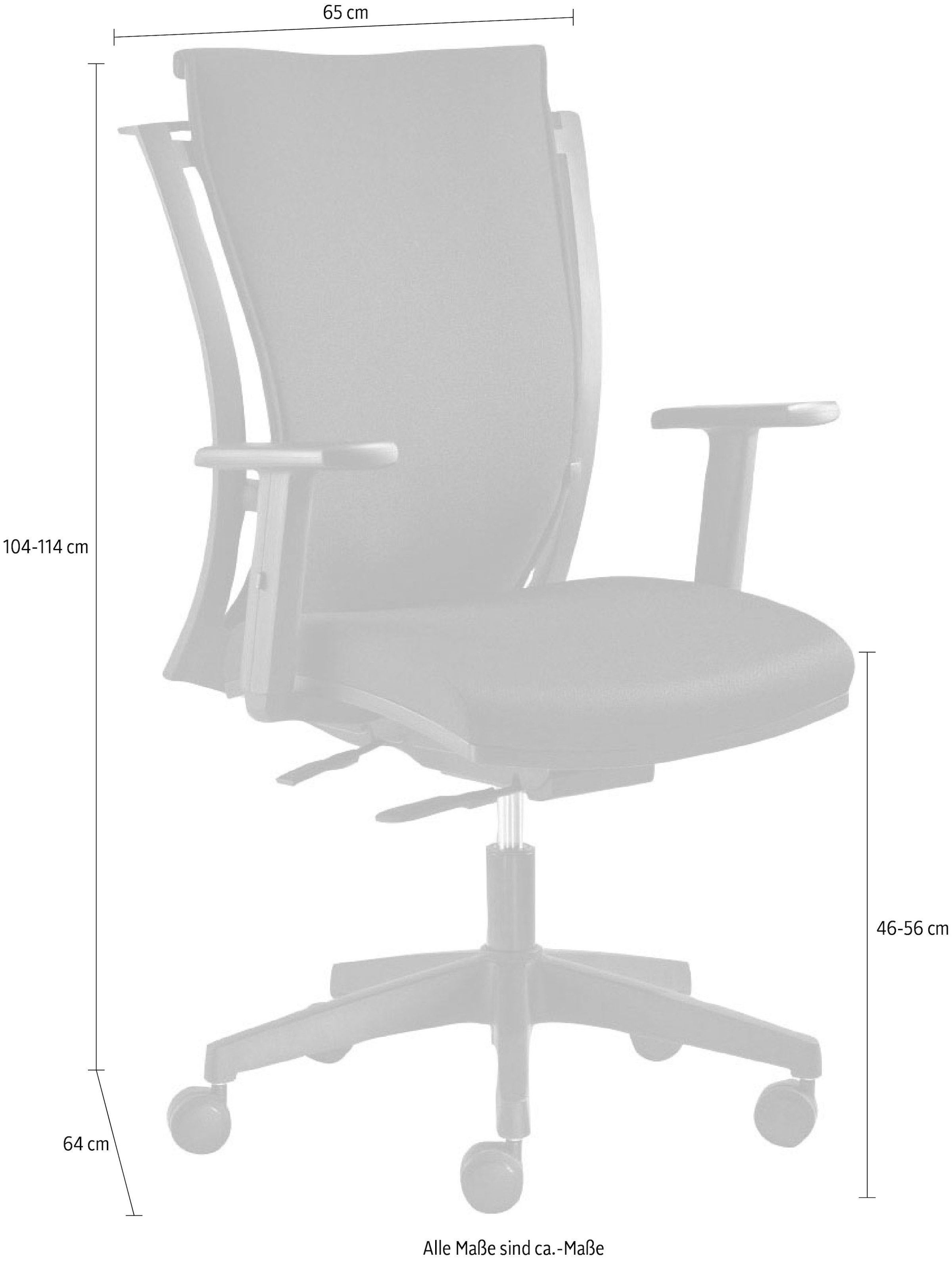 Mayer Sitzmöbel Drehstuhl »2457«, 1 St., Struktur (100% Polyester),  flexible Rückenanpassung auf Rechnung bestellen