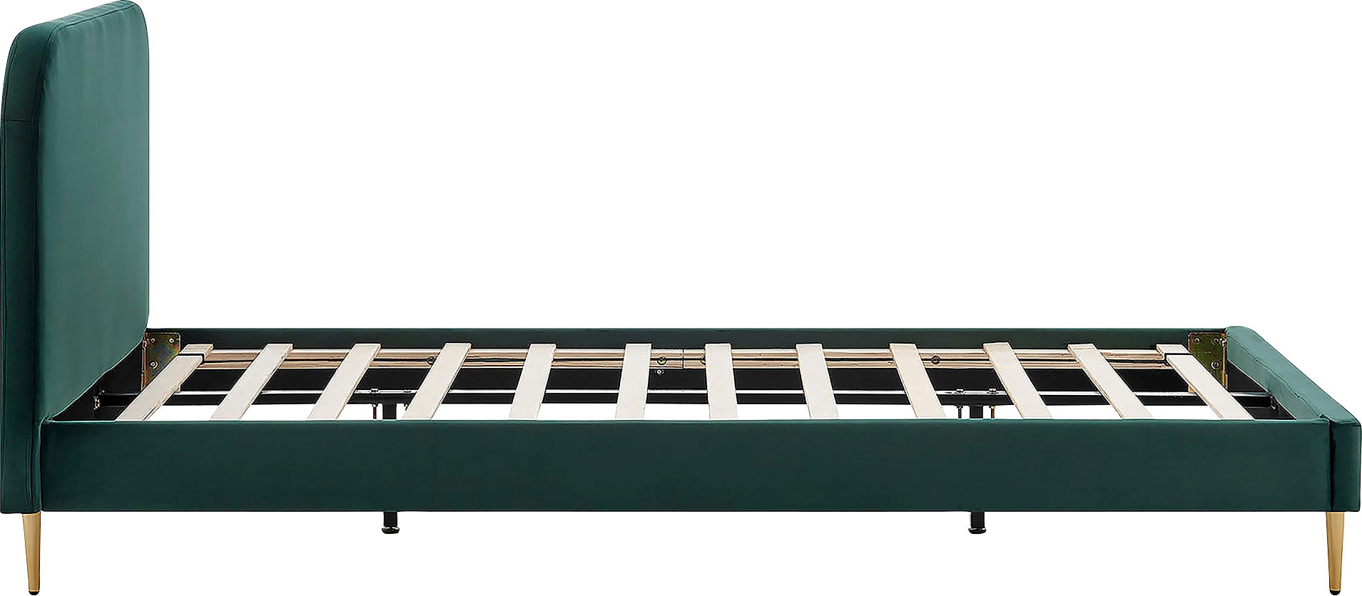 SalesFever Polsterbett »Komfortables Bett für erholsamen Schlaf« Chrombeine in elegantem Goldton