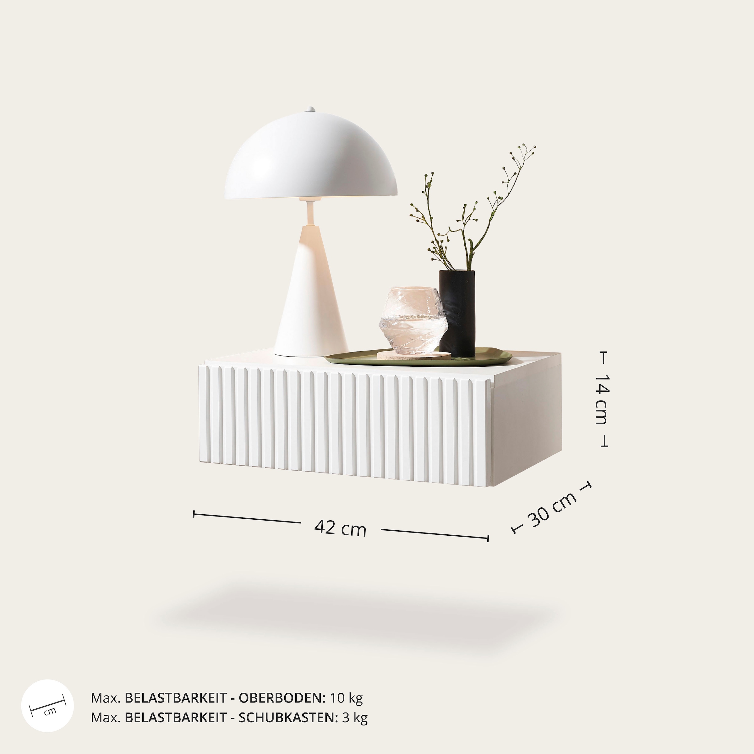 Schlafkontor Nachtkommode »Taboni Nachttisch, Nachtkonsole mit Push-to-open«