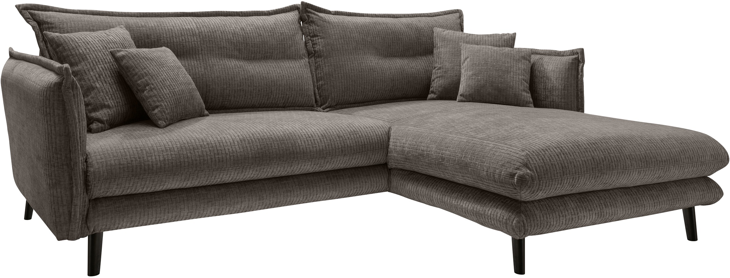 Home affaire Ecksofa »Lazio modernes Design, bequem, schmale Armlehnen, OTTOs Choice« zwei verschiedene Fußfarben wählbar