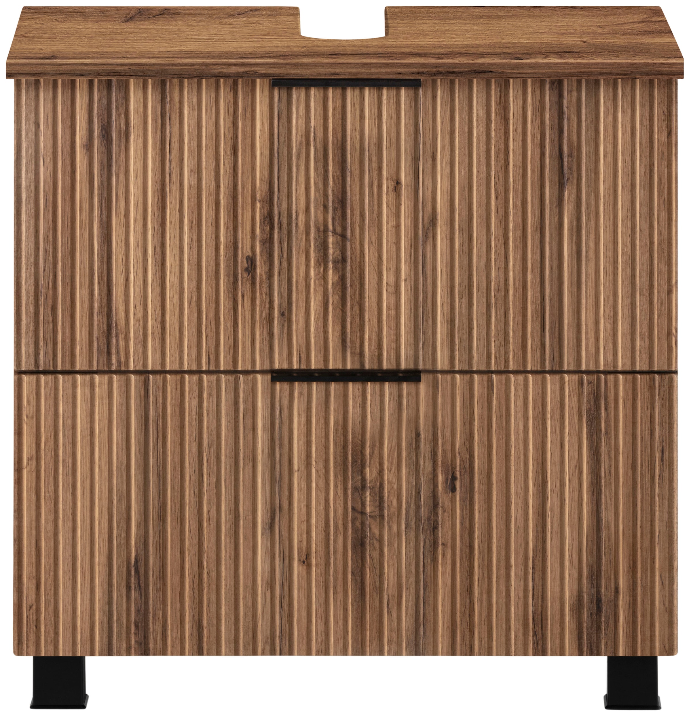 welltime Badmöbel-Set »"Trento", Badezimmer-Set, Waschbeckenunterschrank, Spiegelschrank«, (2 St.), inkl. LED Aufbauleuchtung Schalter/Steckdose, Möbel Made in Germany