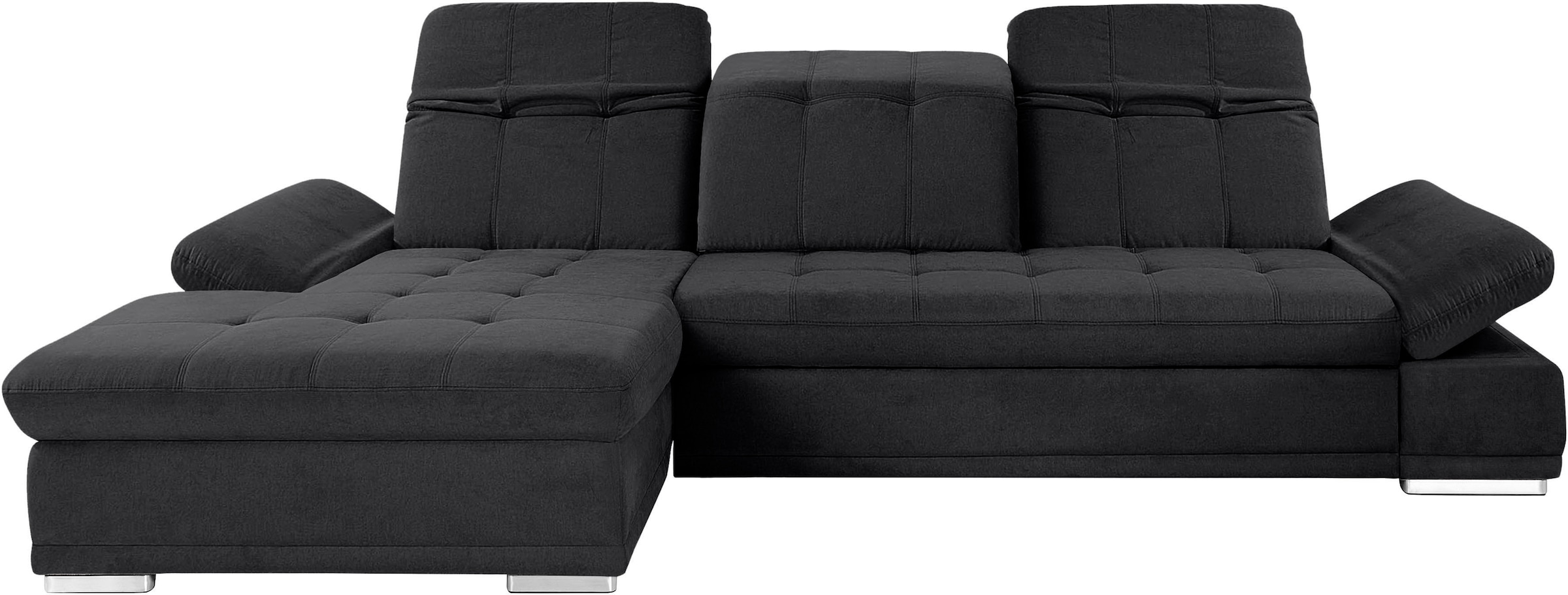 COTTA Ecksofa »Holiday L-Form mit Sitztiefen-, Armteil- und Kopfteilverstellung«, wahlweise mit Bettfunktion & Bettkasten