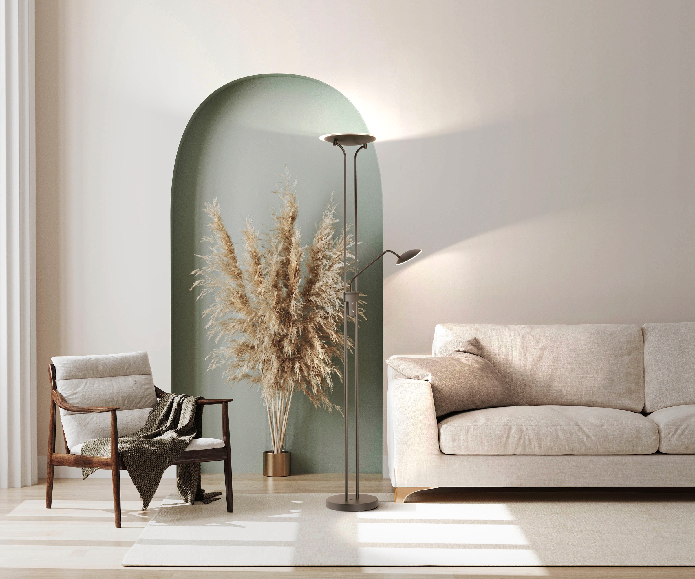 FISCHER & HONSEL Stehlampe »Tallri«, 1 flammig, Leuchtmittel LED-Modul | LED fest integriert, langlebige LED, dimmbar