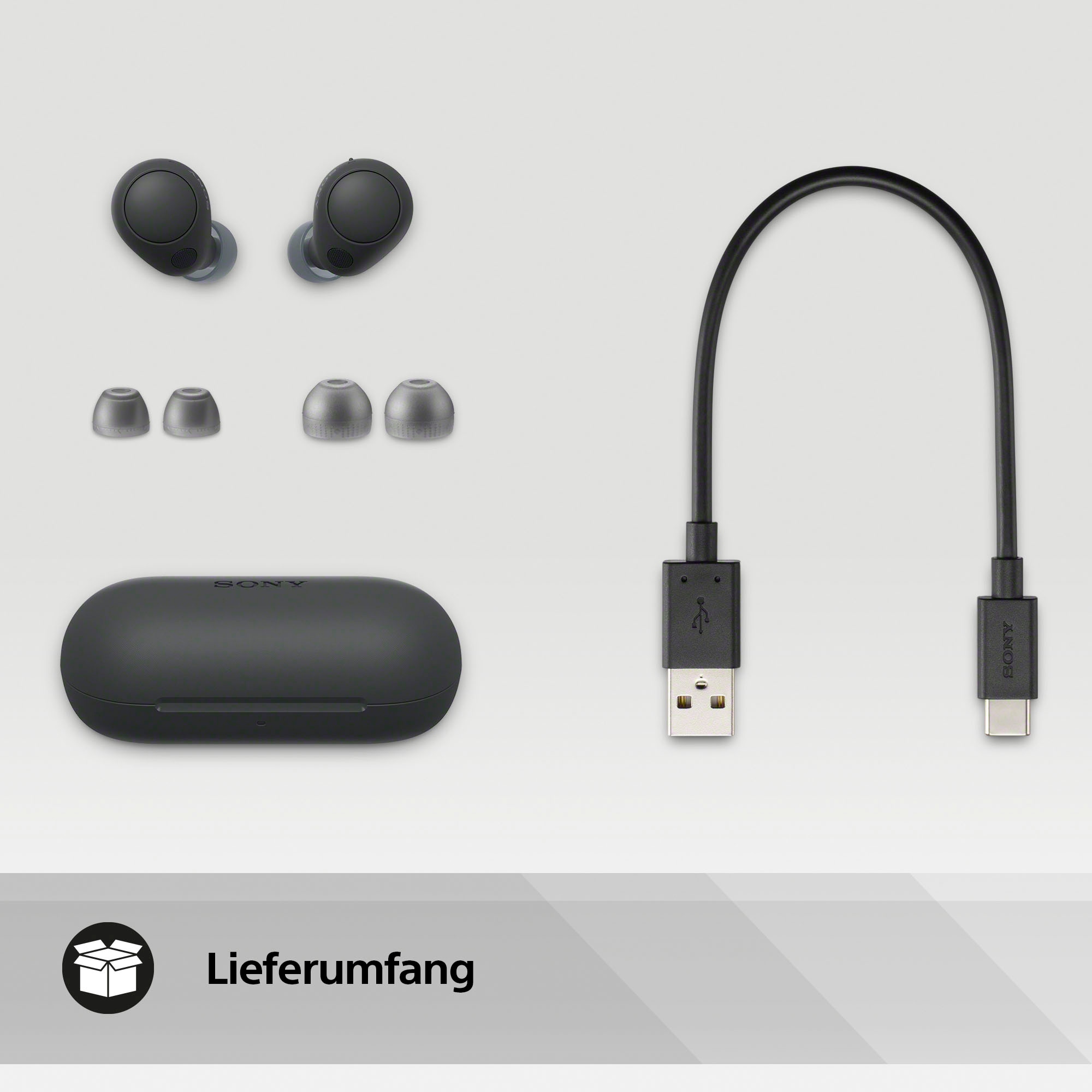 Sony In-Ear-Kopfhörer »WF-C700N«, Bluetooth, Noise-Cancelling, bis 20 Std. Akkulaufzeit, Multipoint Connection