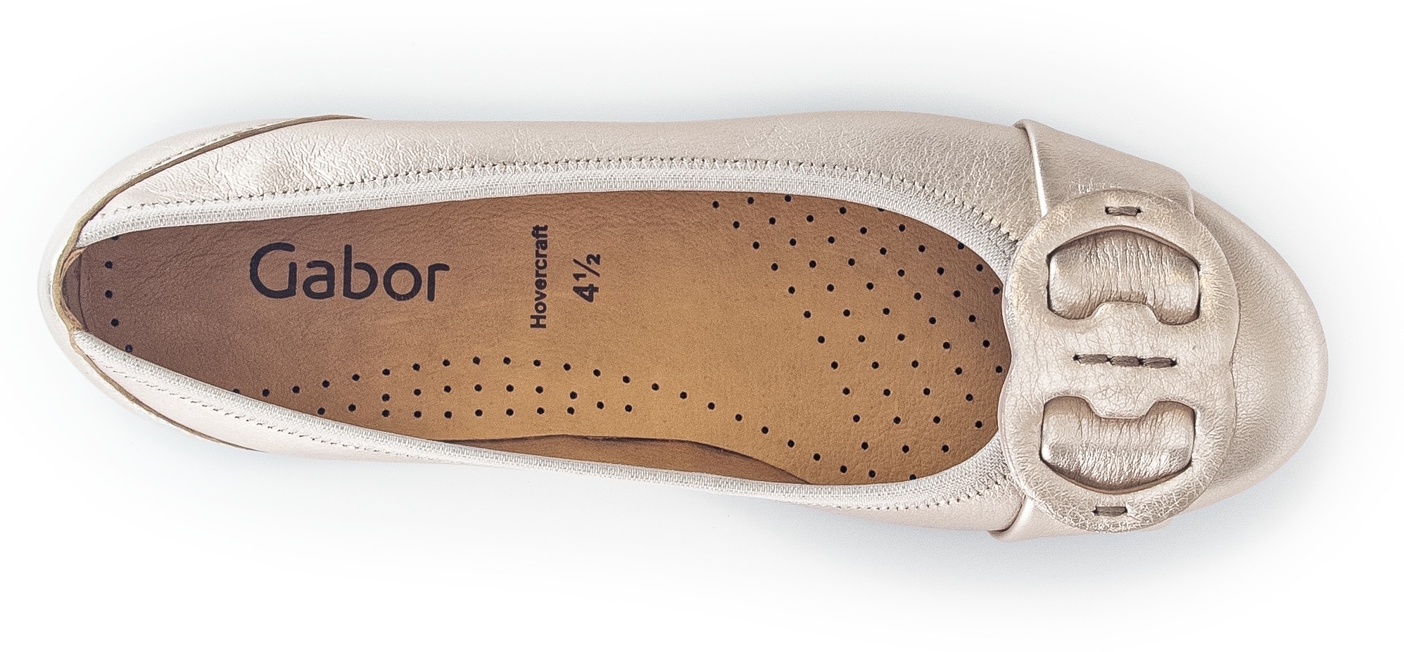 Gabor Ballerina, flache Schuhe, Slipper mit Hovercraft Luftkammern-Laufsohle