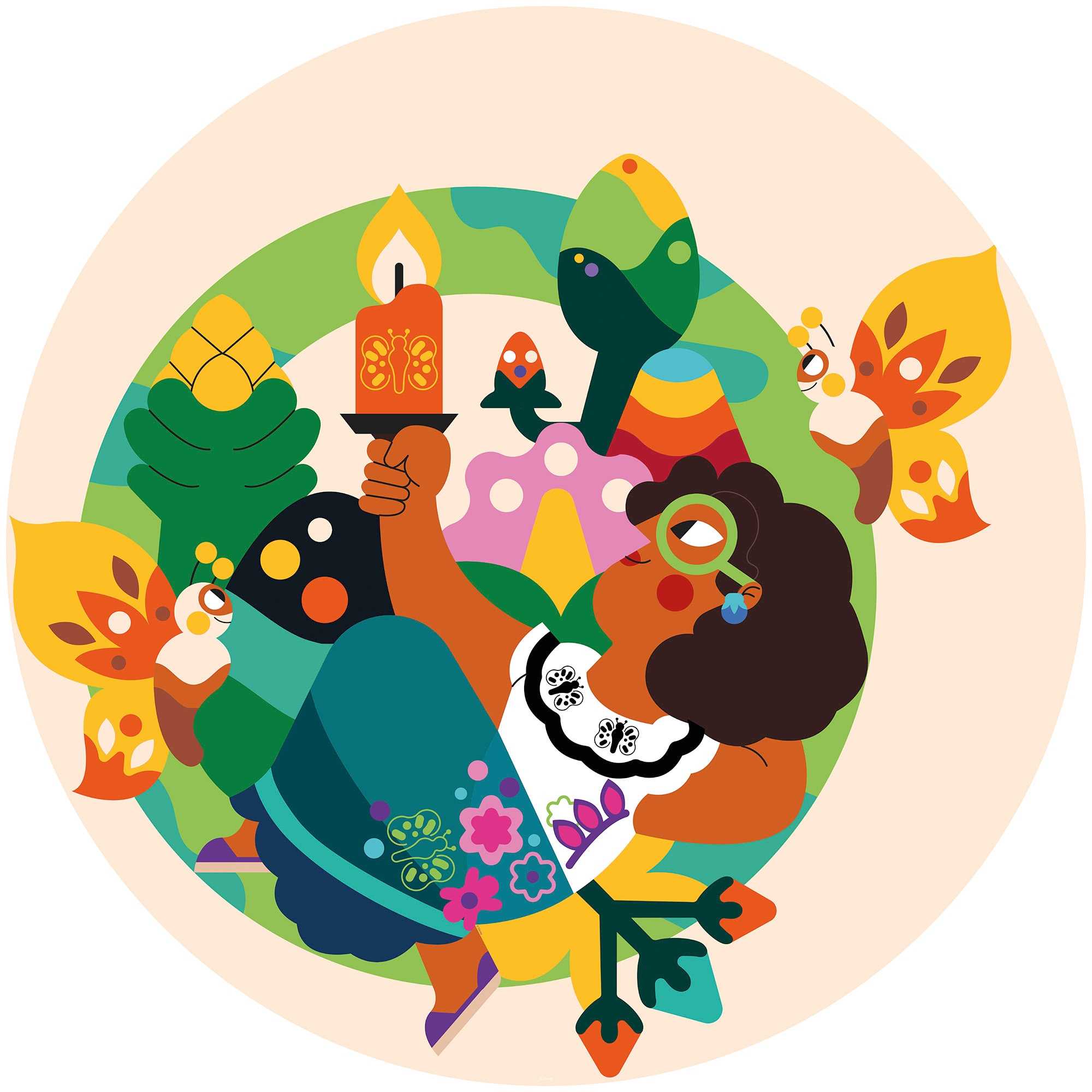 Komar Fototapete »Encanto Miracle Candle« Comic | bedruckt glatt