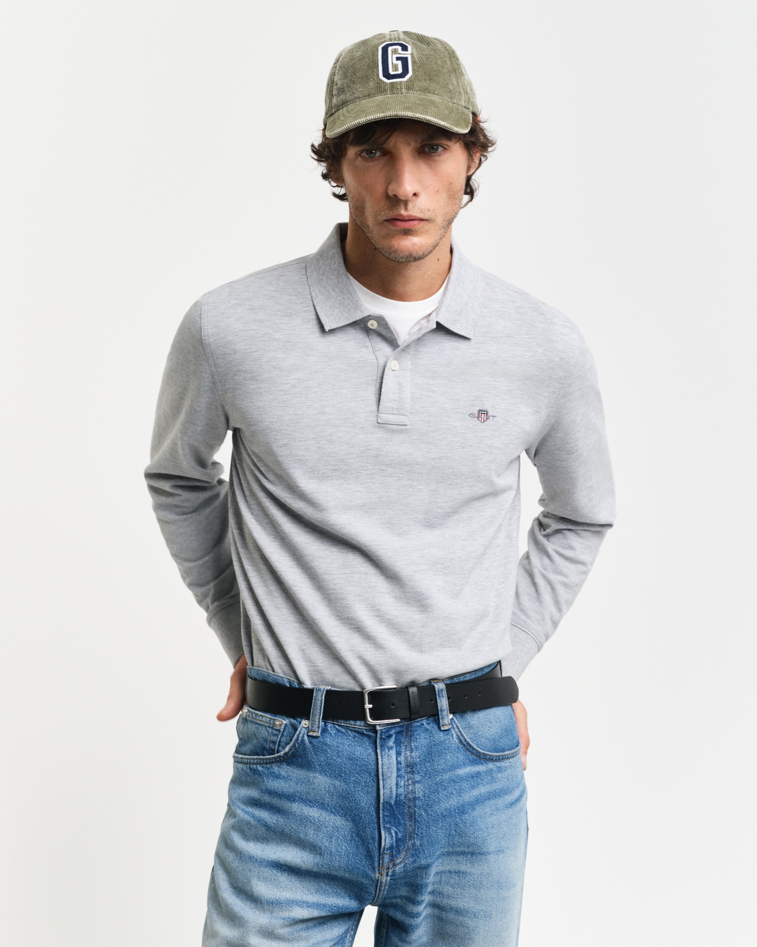 Gant Poloshirt »REG SHIELD LS PIQUE RUGGER«, mit Logotickerei auf der Brust