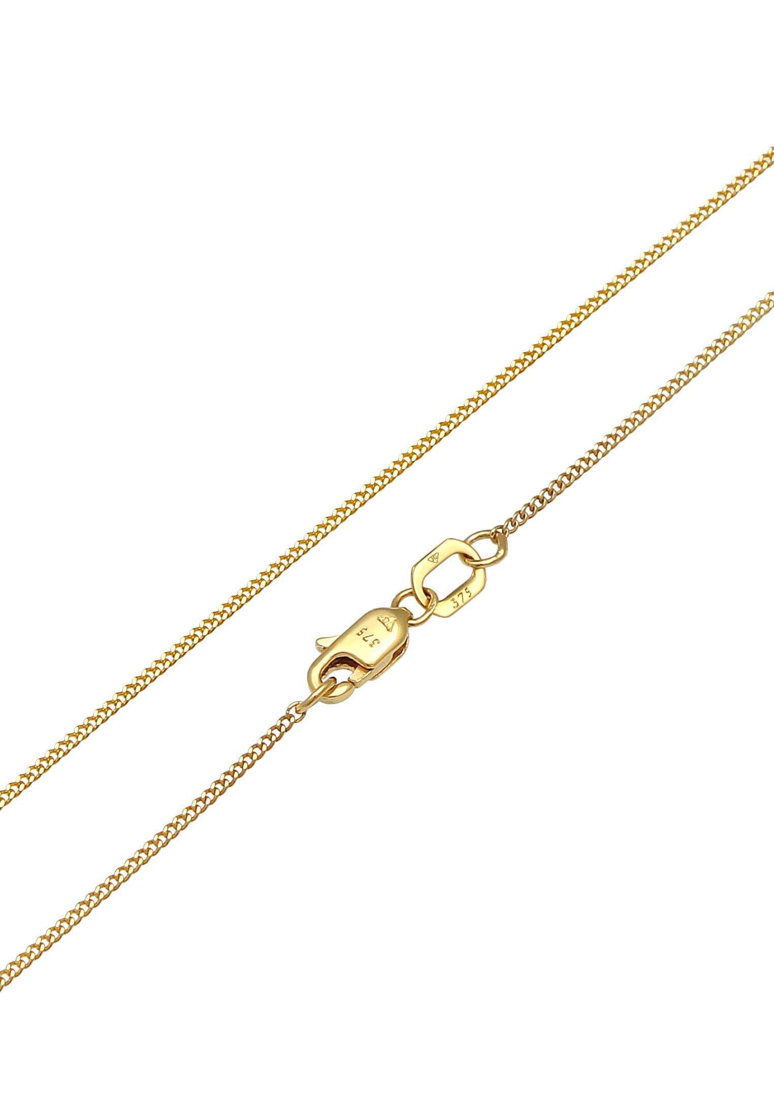Elli DIAMONDS Silberkette »Halskette Solitär Diamant (0.03 ct.) Elegant 375 Gelbgold«