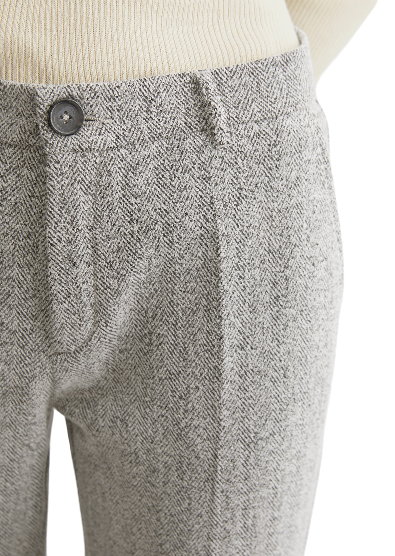 Marc O'Polo Jerseyhose, mit Fischgrat-Muster