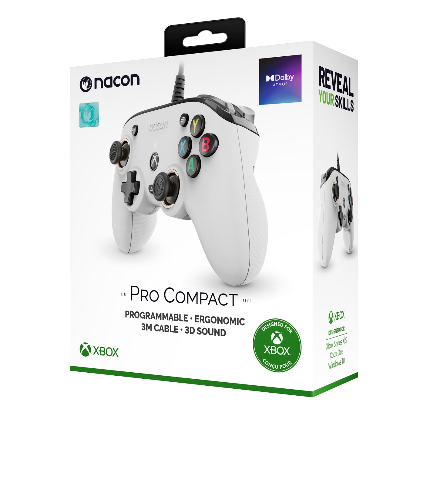 nacon Gaming-Controller »Nacon NA005301 Xbox Compact Controller PRO, kabelgebunden, USB, weiß«