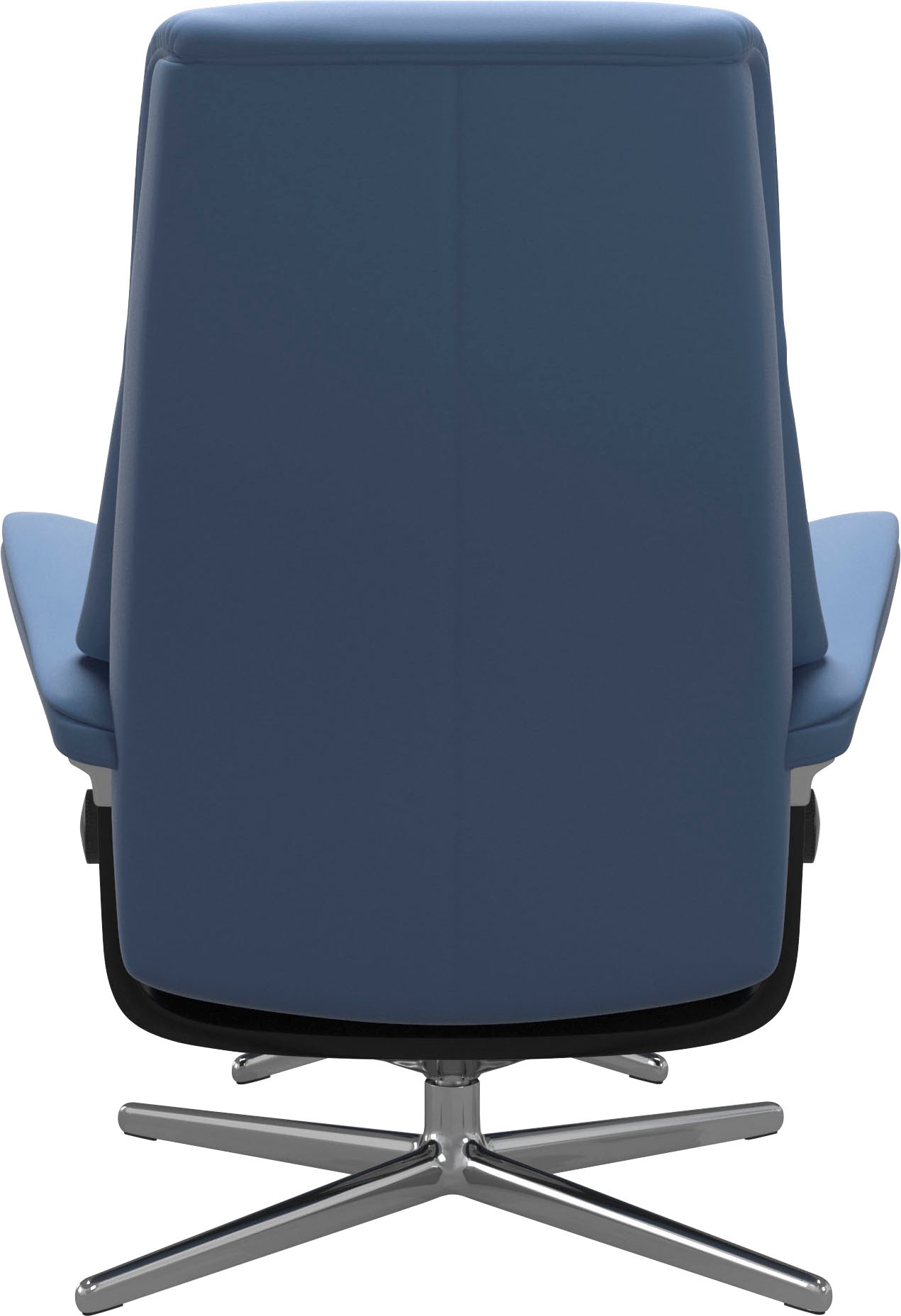 Stressless® Relaxsessel »View«, (Set, Relaxsessel mit Hocker), mit Hocker, mit Cross Base, Größe S, M & L, Holzakzent Schwarz
