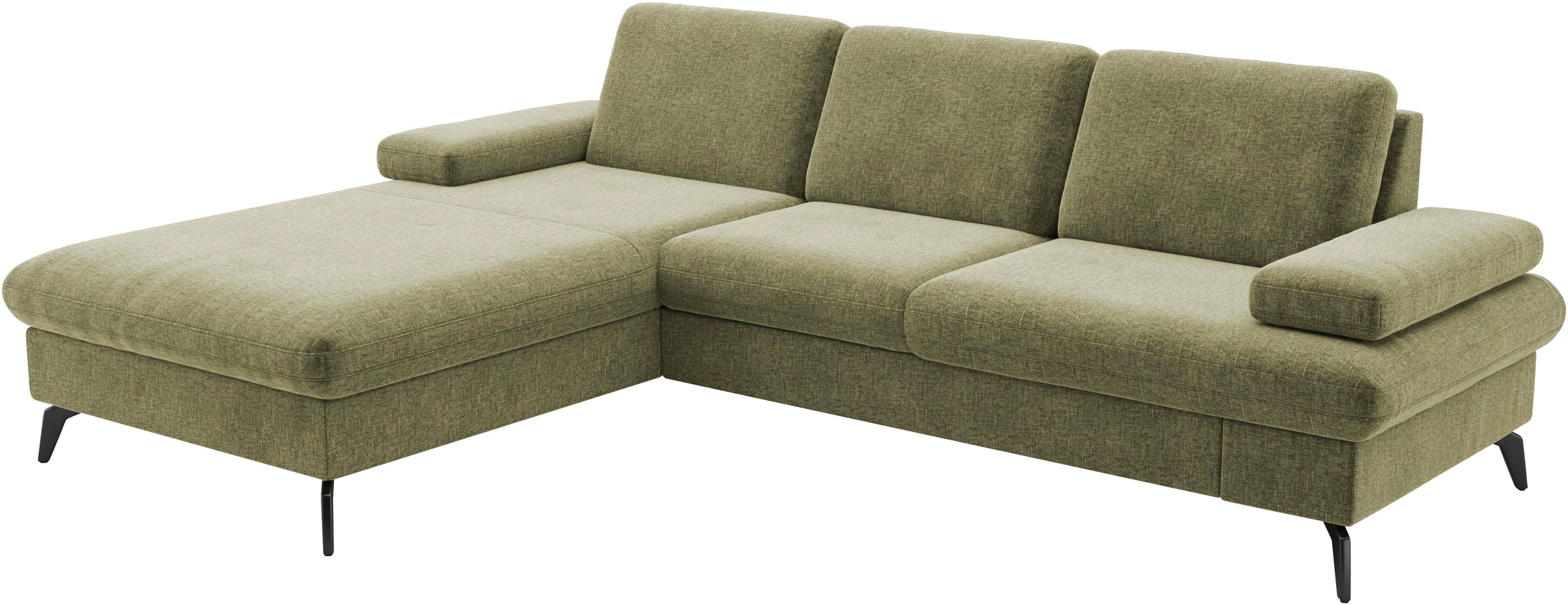 sit&more Ecksofa »Morris Jubi L-Form«, inkl. Armteilfunktion und 1 Zierkissen, wahlweise mit Bettfunktion