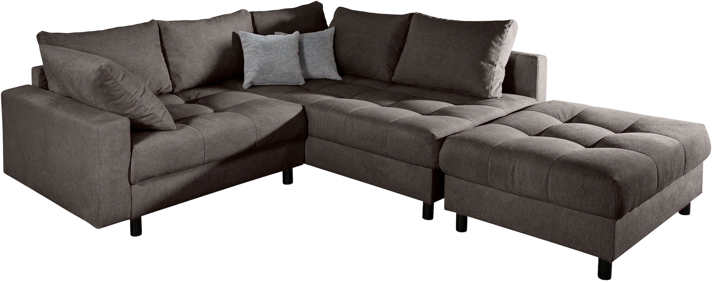 Home affaire Ecksofa »Toni L-Form«, Ottomane beidseitig montierbar, Federkern-Polsterung