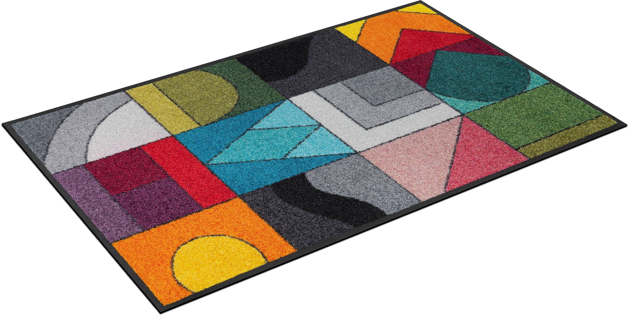Fußmatte rutschhemmend, »Momix«, rechteckig, wash+dry Schmutzfangmatte, Design, Kleen-Tex by waschbar modernes Patchwork