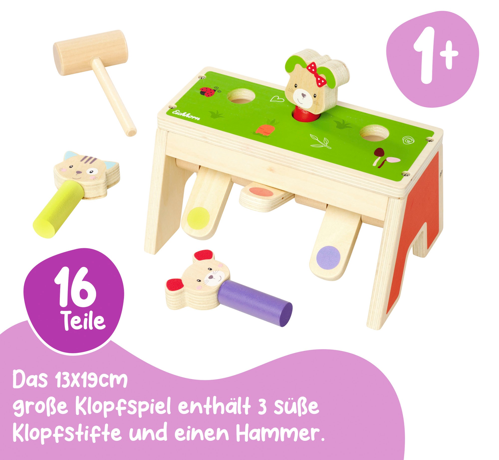 Eichhorn Klopfbank »Klopfspiel Pop Up«, FSC® - schützt Wald - weltweit