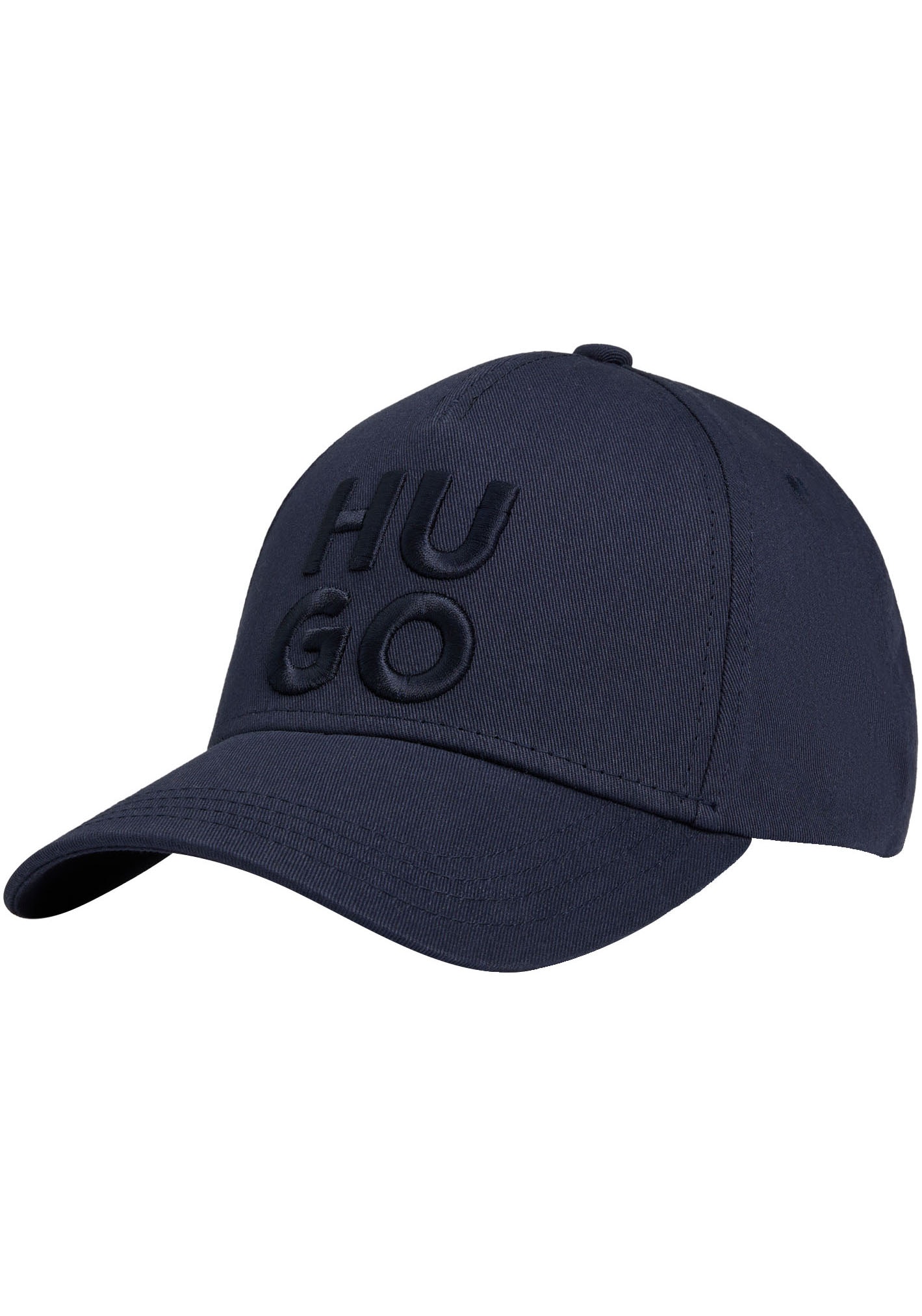 HUGO Fitted Cap »Jude-Stacked«, mit 3D Logostickerei, verstellbarer Verschluss, unisex