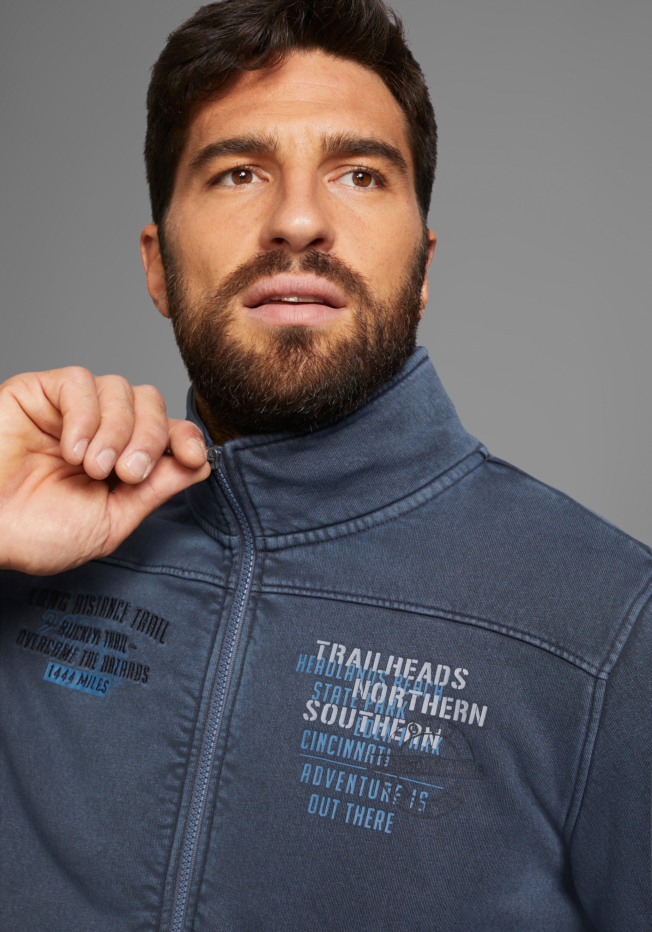 Man's World Sweatjacke, mit Print und Stickerei - NEUE KOLLEKTION