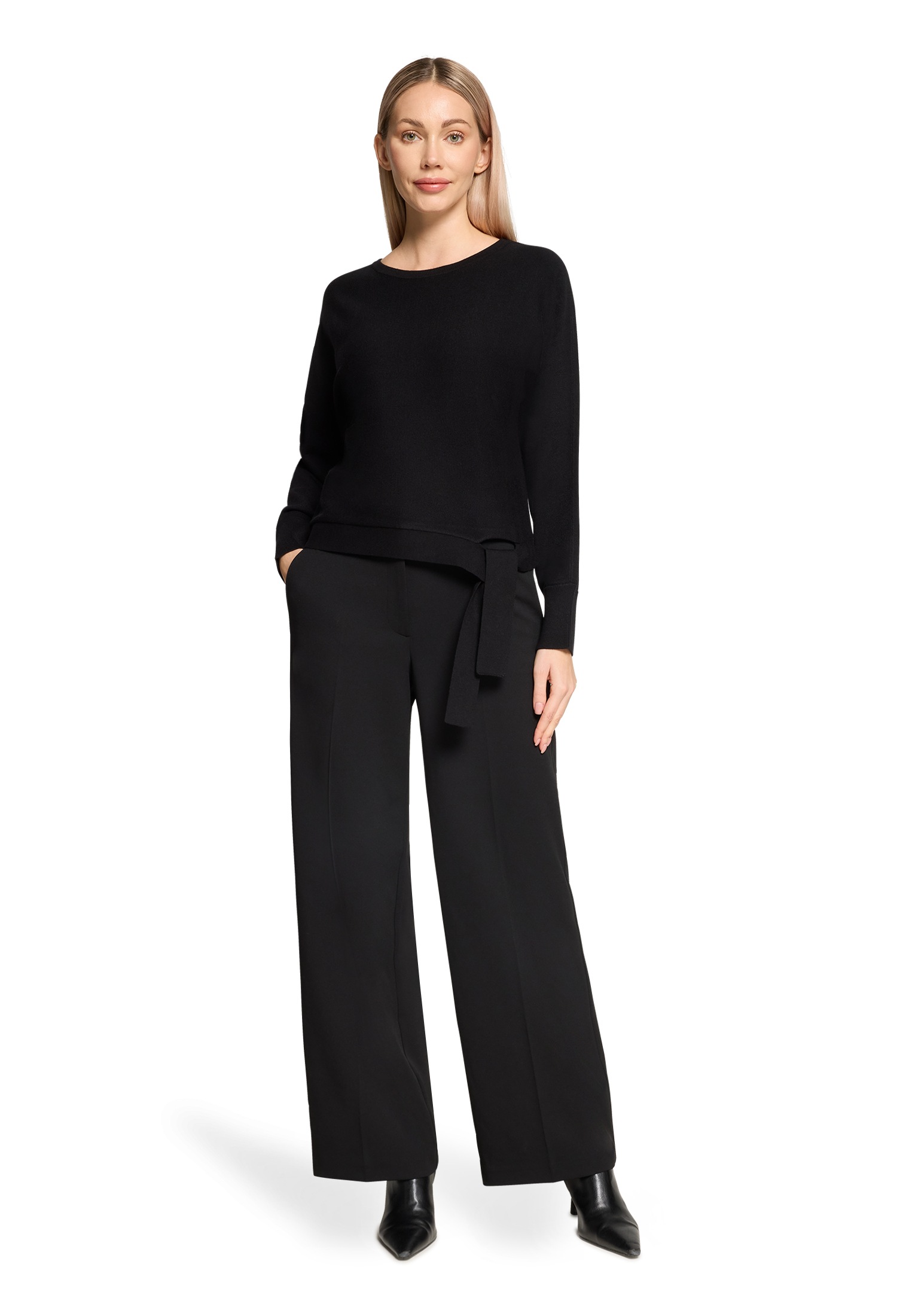 Betty Barclay Rundhalspullover »Feinstrickpullover mit Fledermausärmeln«