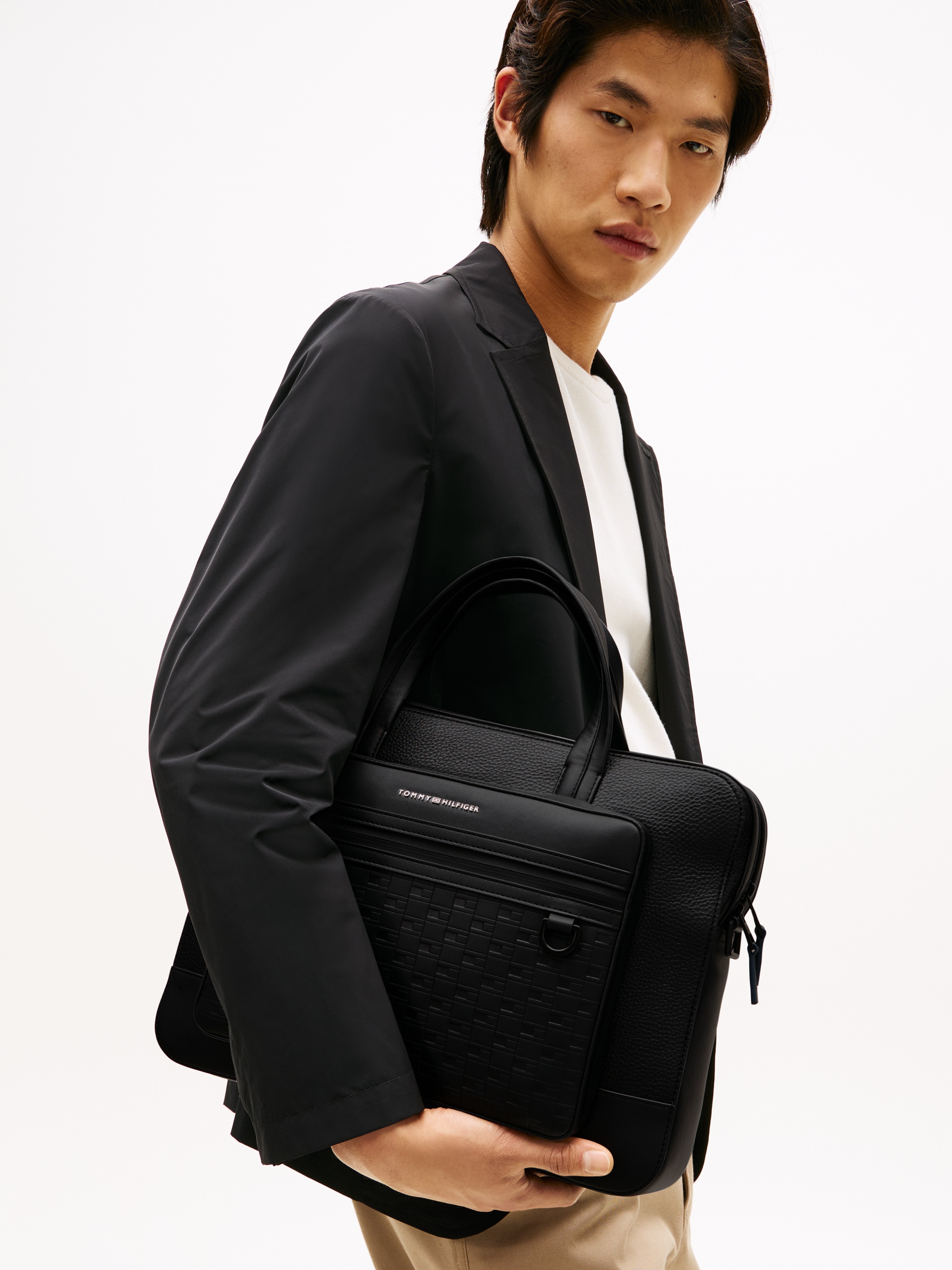 Tommy Hilfiger Laptoptasche »TH MODERN COMPUTER BAG« , Unisex Aktentasche, Notebook mit abnehmbarem Umhängeriemen