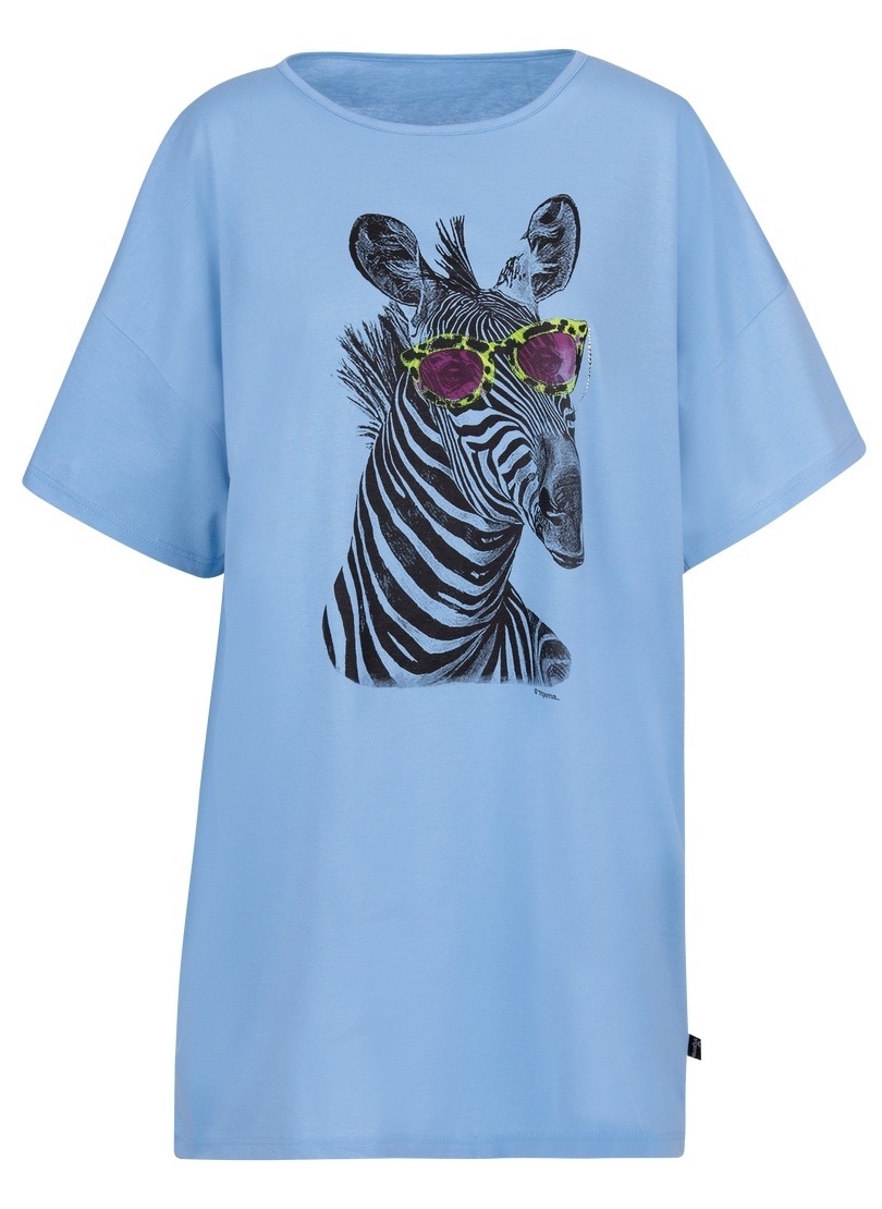 Trigema Shirtkleid »TRIGEMA Big-Shirt mit Zebra-Motiv und Strass-Steinen«