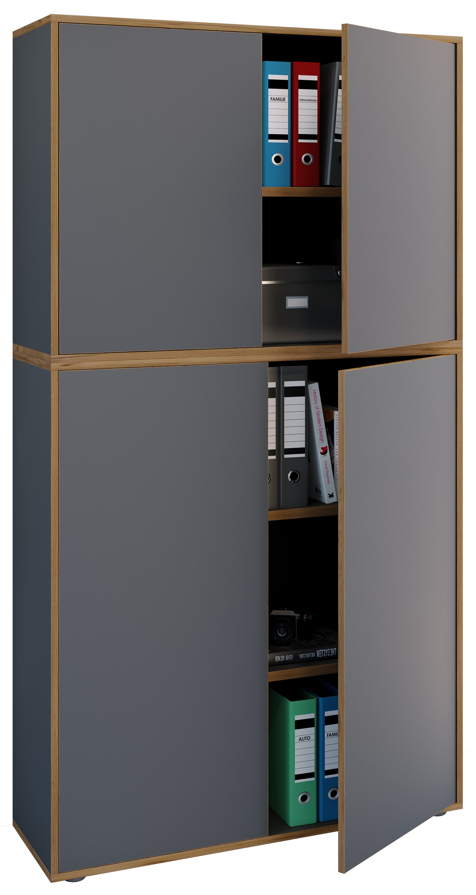 VCM Aktenschrank »Büroschrank Aktenschrank Sideboard Salia 5fach« 1 Stk. tlg.