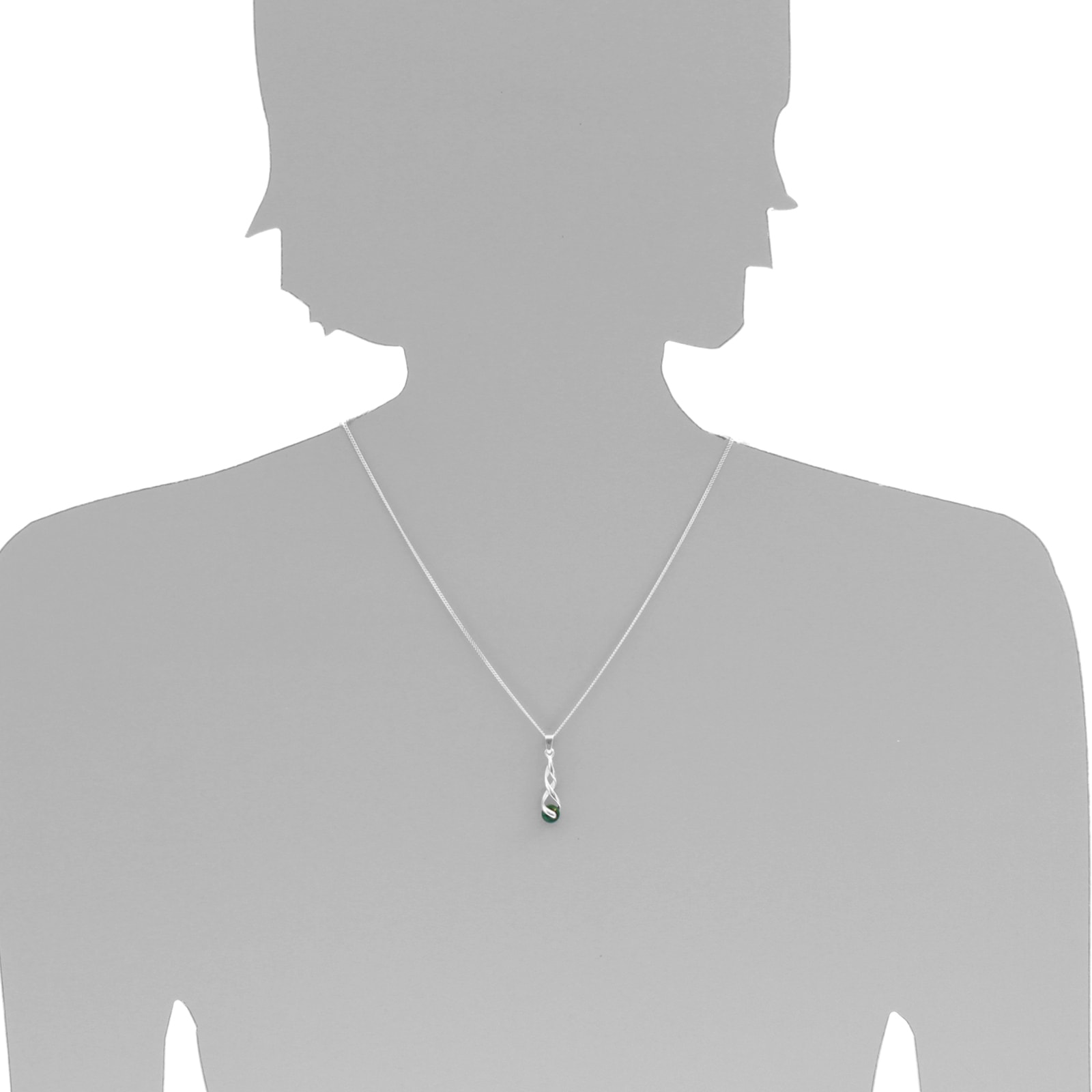 OSTSEE-SCHMUCK Kettenanhänger »- Lusia - Silber 925/000 - Malachit«