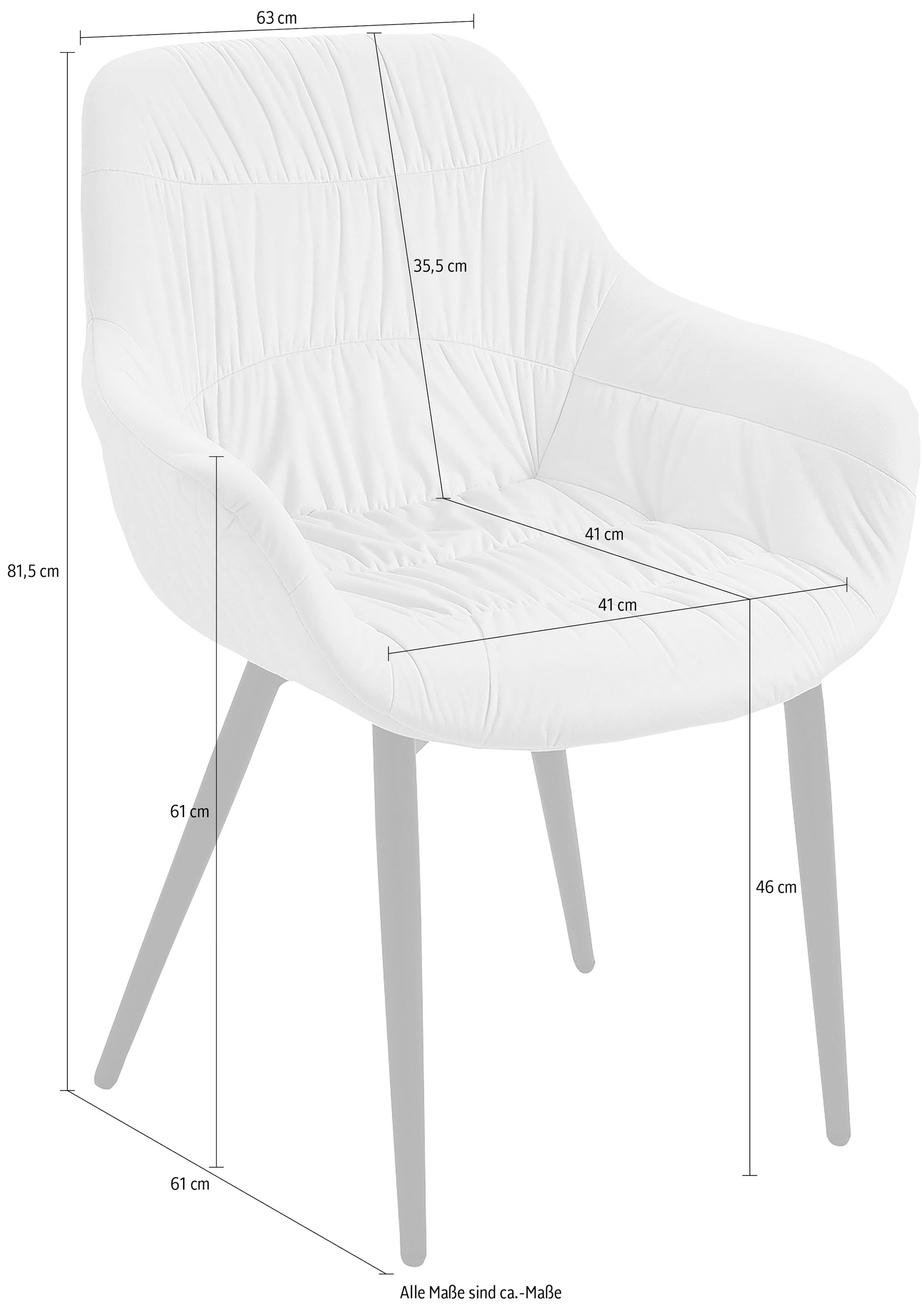 SalesFever Armlehnstuhl, Samt-Polyester, 2-fach gesteppt auf Raten  bestellen | Stühle