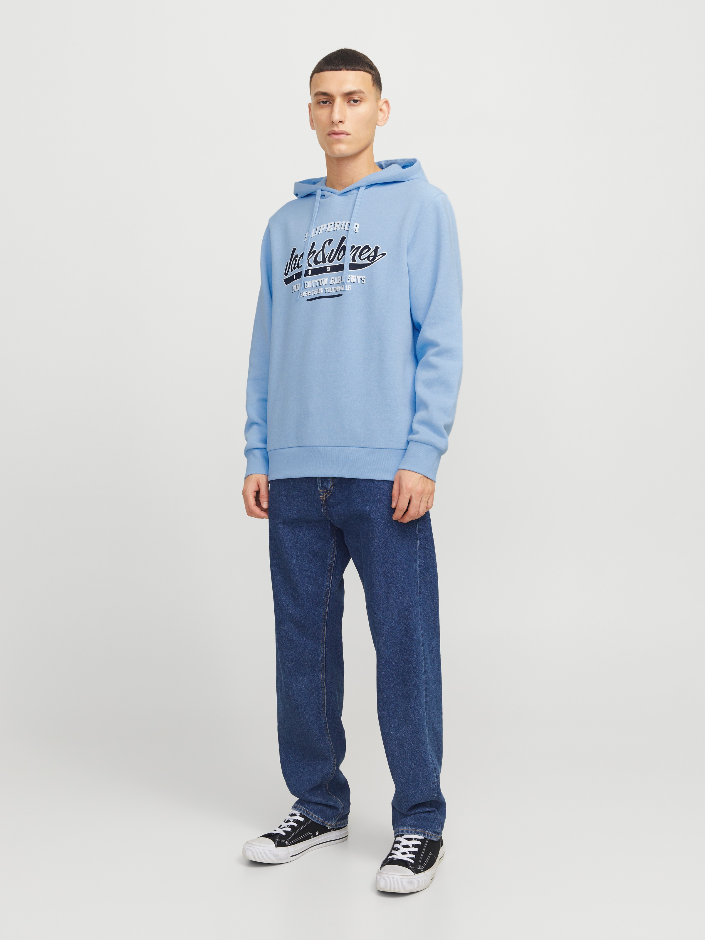 Jack & Jones Kapuzensweatshirt »JJELOGO SWEAT HOOD 2 COL 24/25 NOOS«, mit Logo Print
