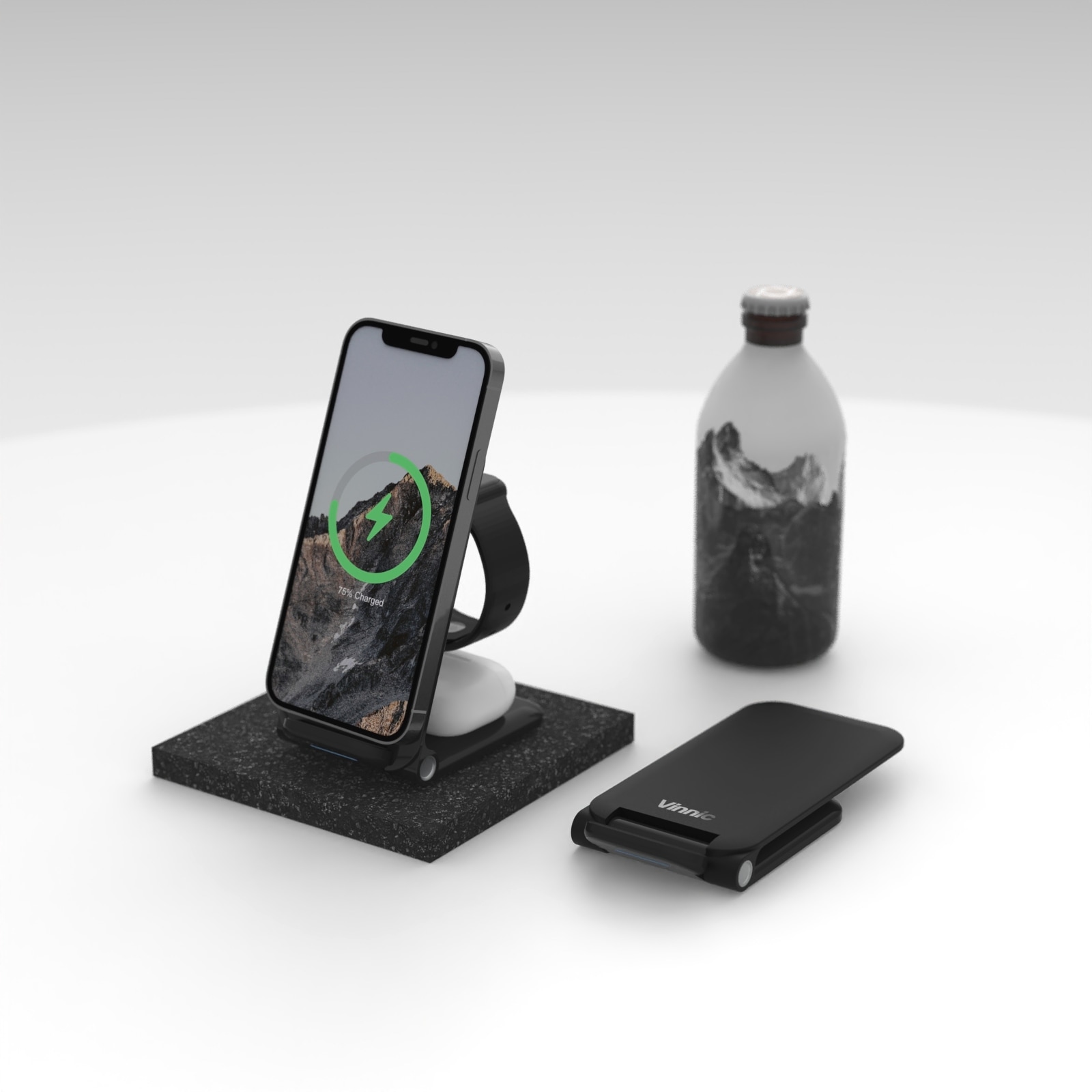 Vinnic Wireless Charger »TRIVOR 3-in-1 Travel Wireless Charging Dock«