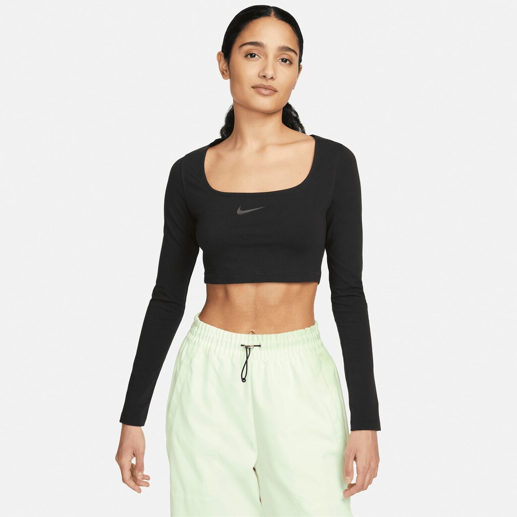 Nike Sportswear Langarmshirt »W NSW LS CROP TOP SW« Nike Sportswear Langarmshirt »W NSW LS CROP TOP SW«