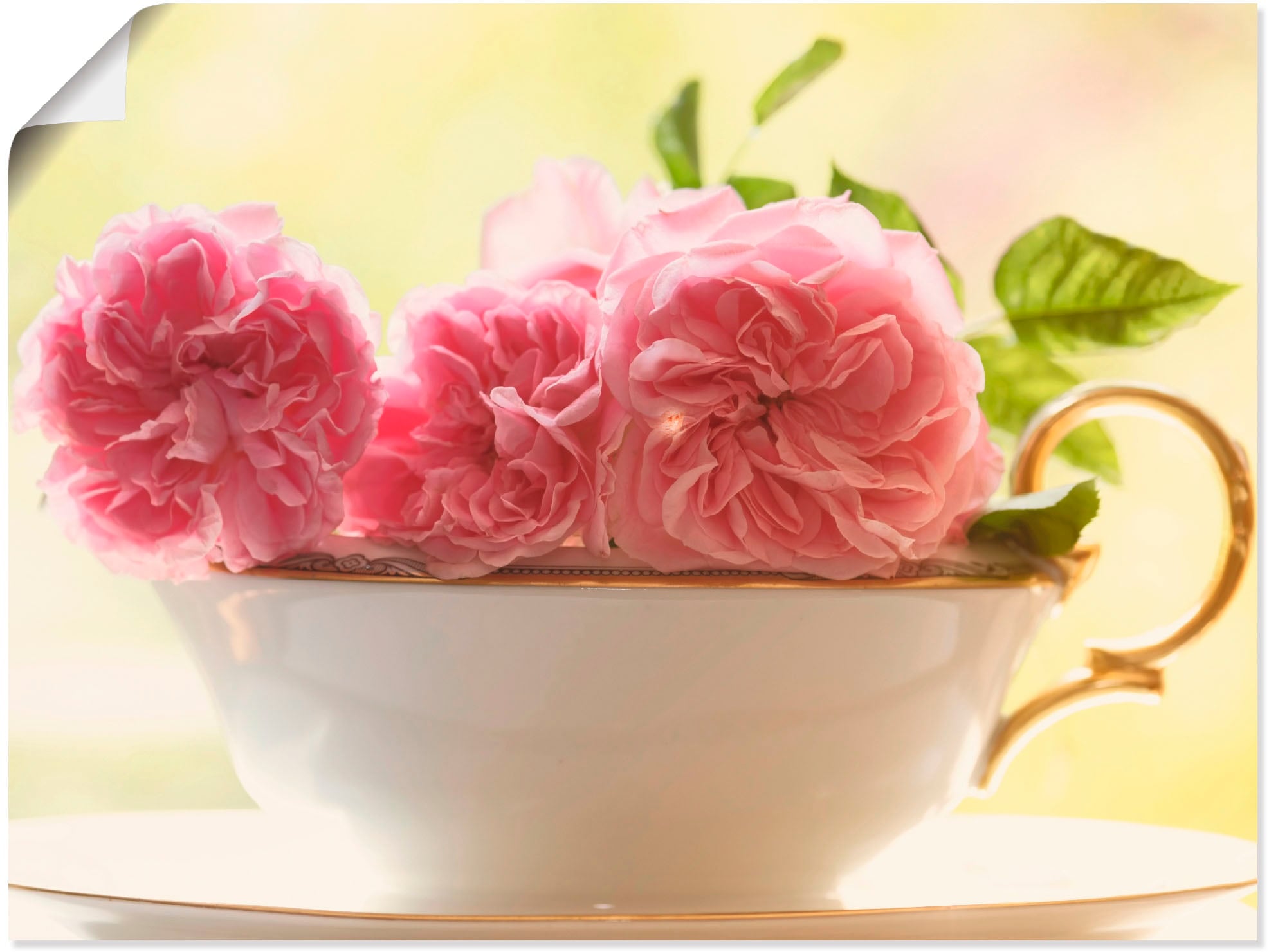 Artland Wandbild »Vintage Rosen«, Blumen, (1 St.), als Leinwandbild,  Wandaufkleber oder Poster in versch. Größen bequem kaufen