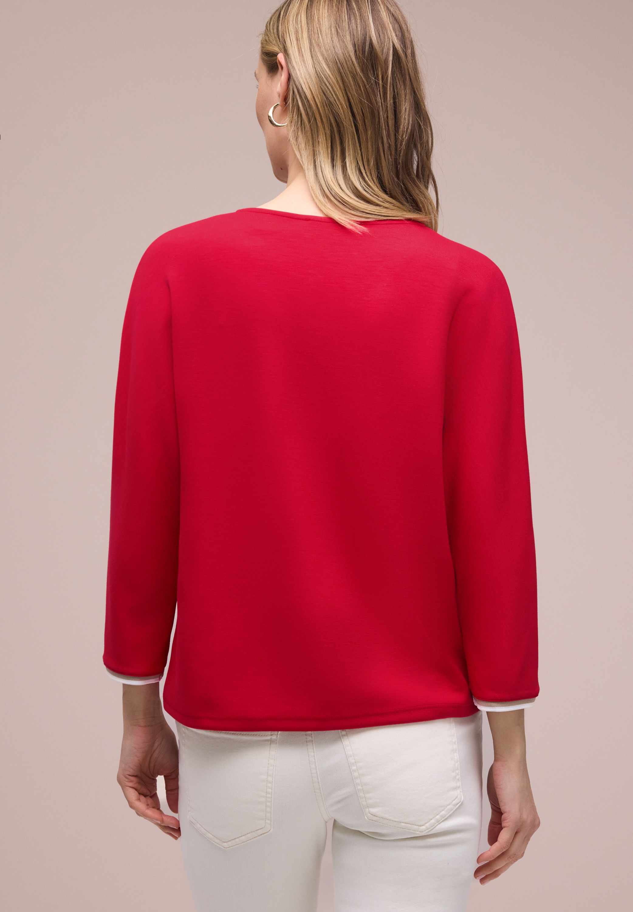 STREET ONE Langarmshirt mit Kontrast-Details