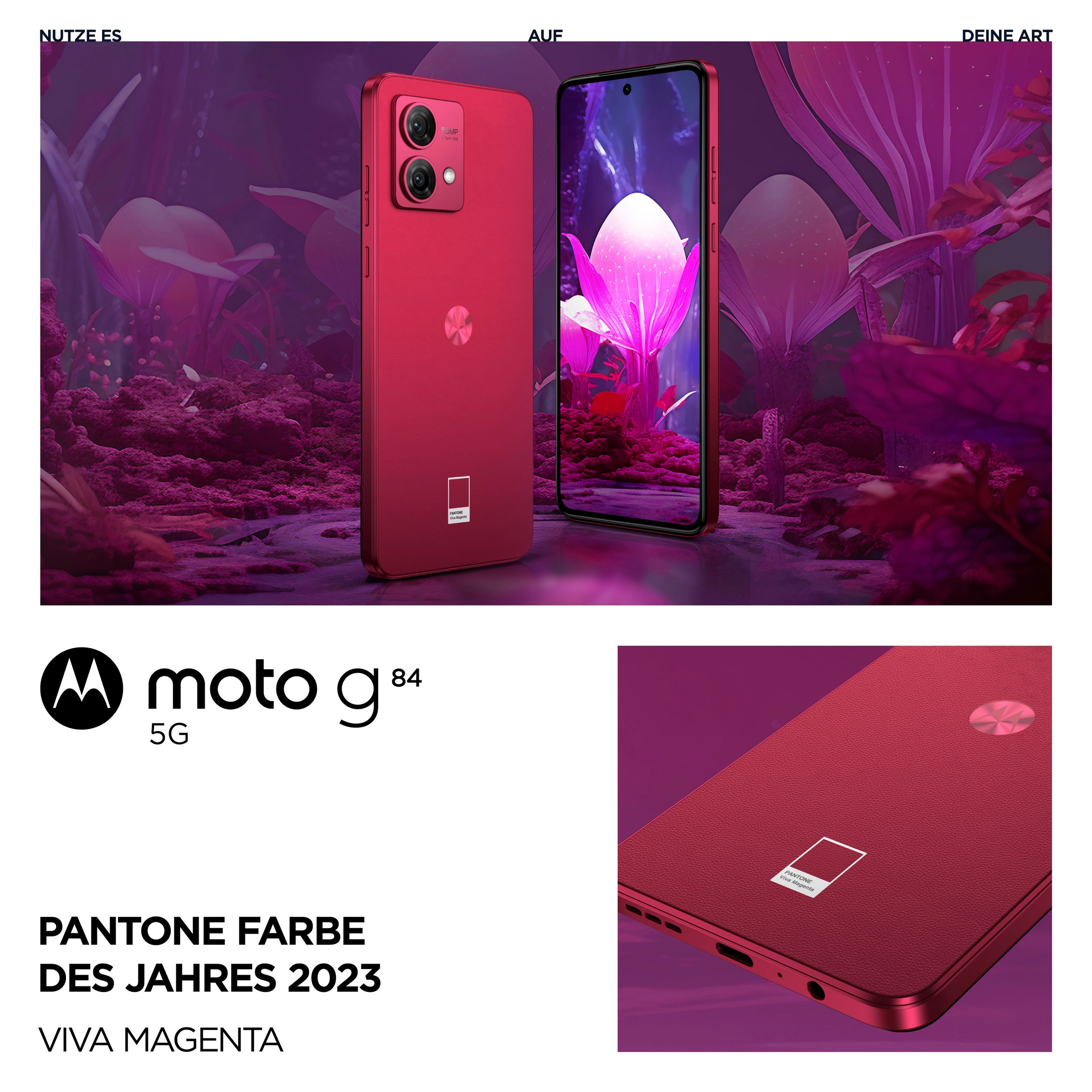 Motorola Smartphone »g84«, Glacier Blau, Garantie MP XXL 50 Zoll, 16,64 Kamera Jahre UNIVERSAL cm/6,55 ➥ | 3