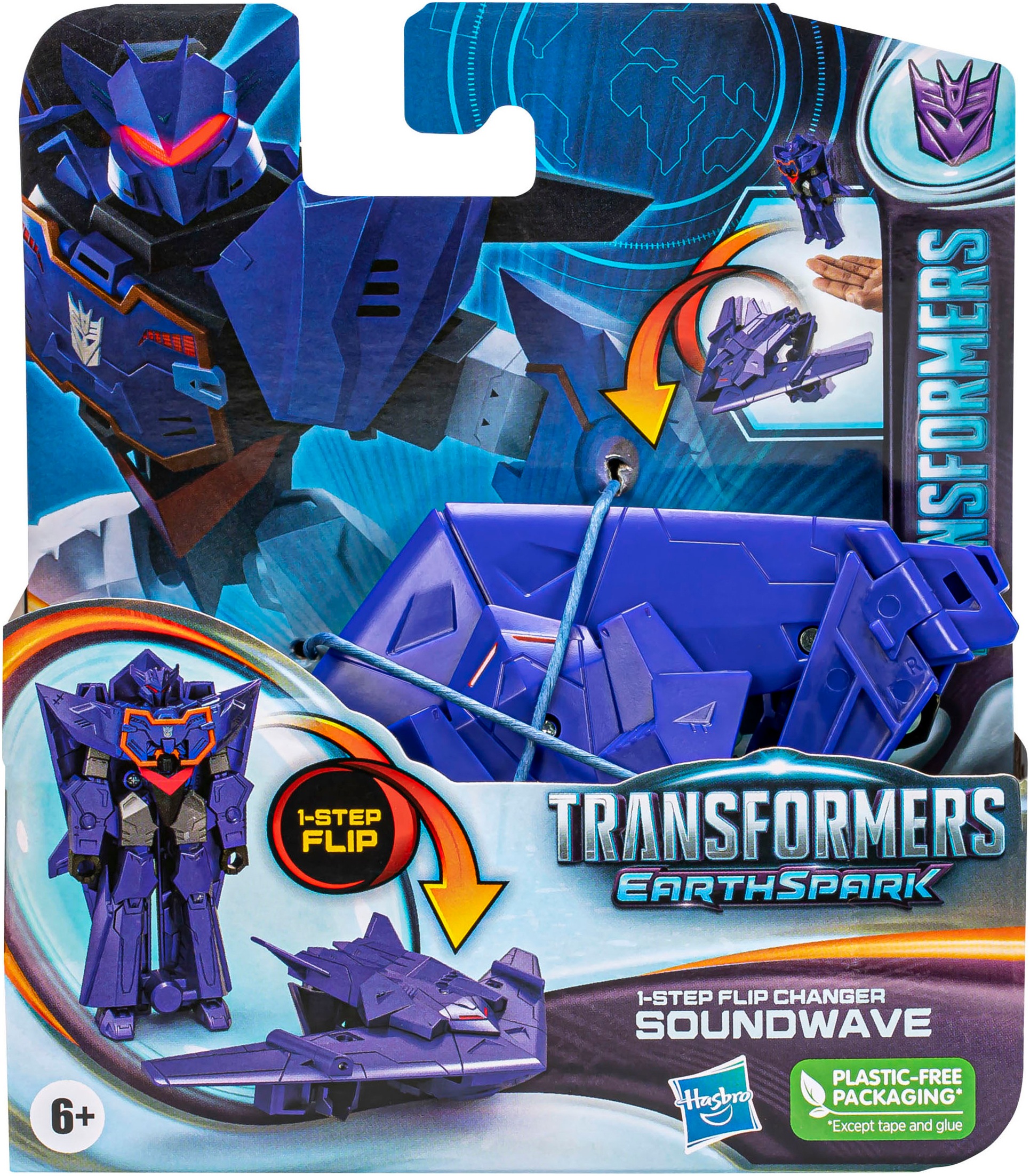 Hasbro Actionfigur »Transformers EarthSpark, 1-Step Flip Changer Soundwave«